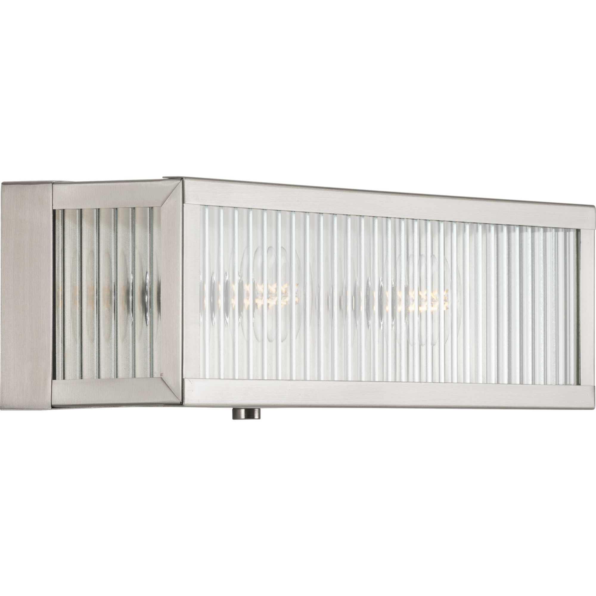 Shown in Stainless Steel finish and Clear Ribbed glass