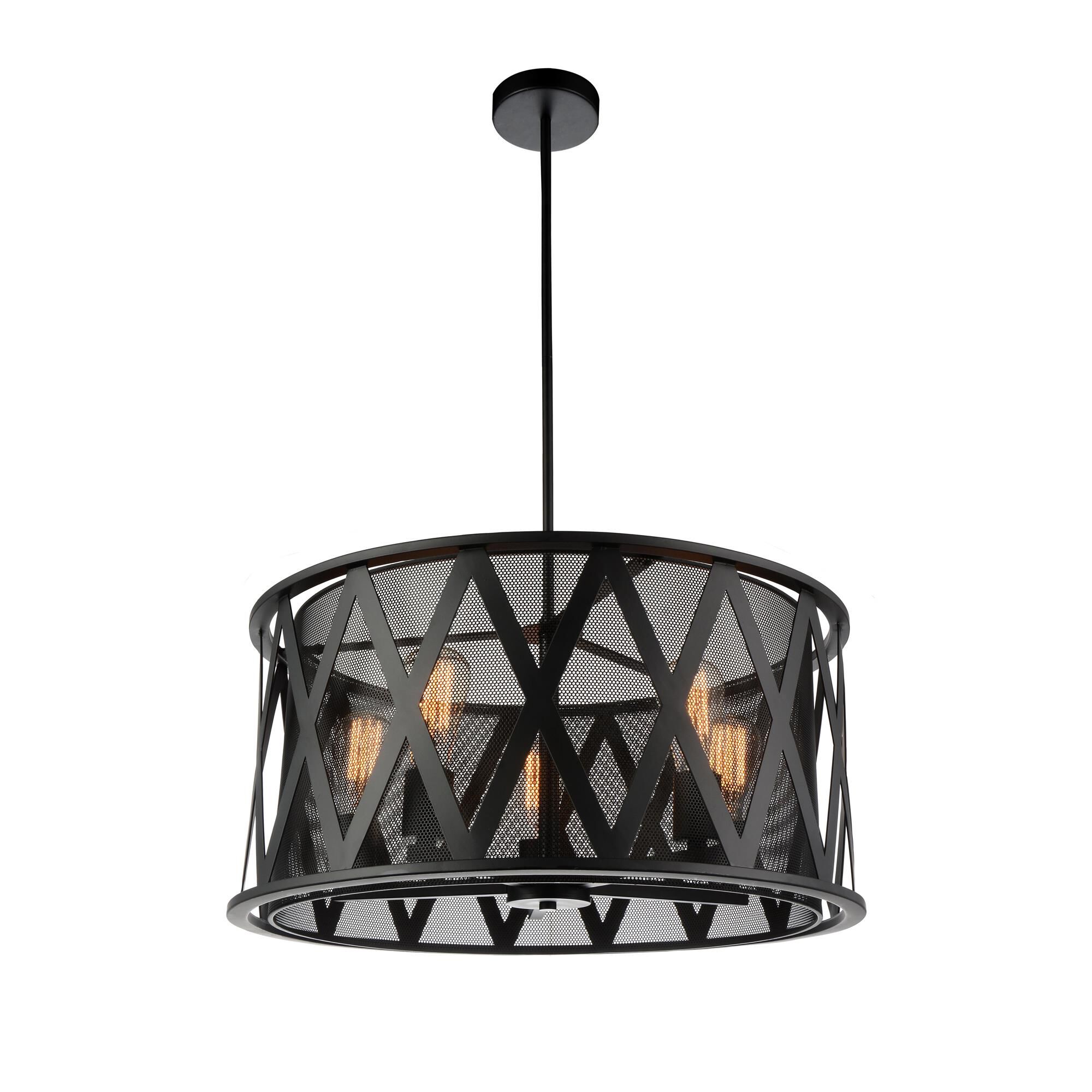 Tapedia 24 Inch 6 Light Chandelier by CWI Lighting