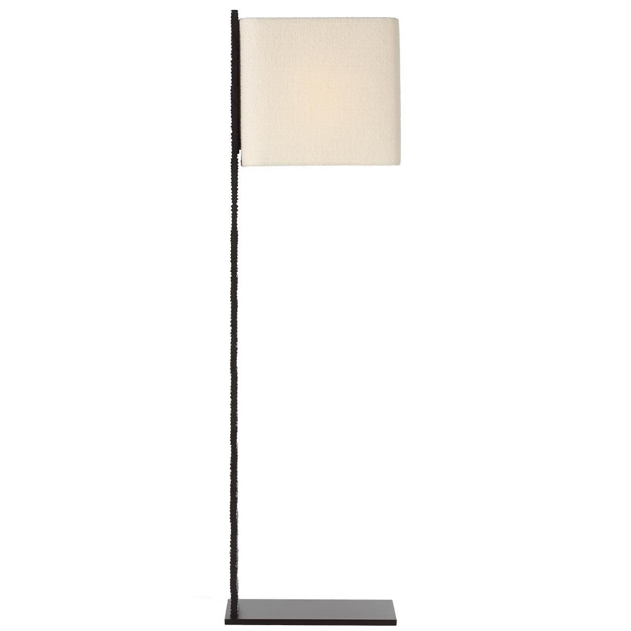 Shown in Ridged Carbon finish and Boucle Rectangle shade