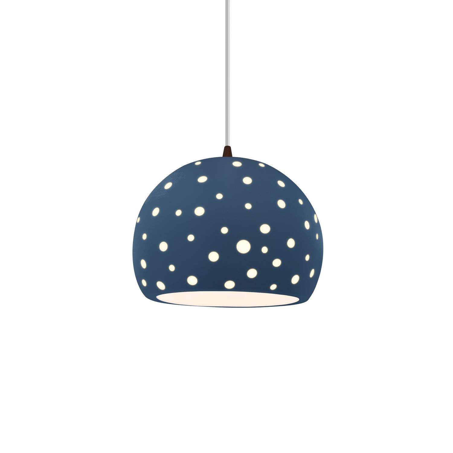 Perforated Globe 7 Inch Mini Pendant by Justice Design Group