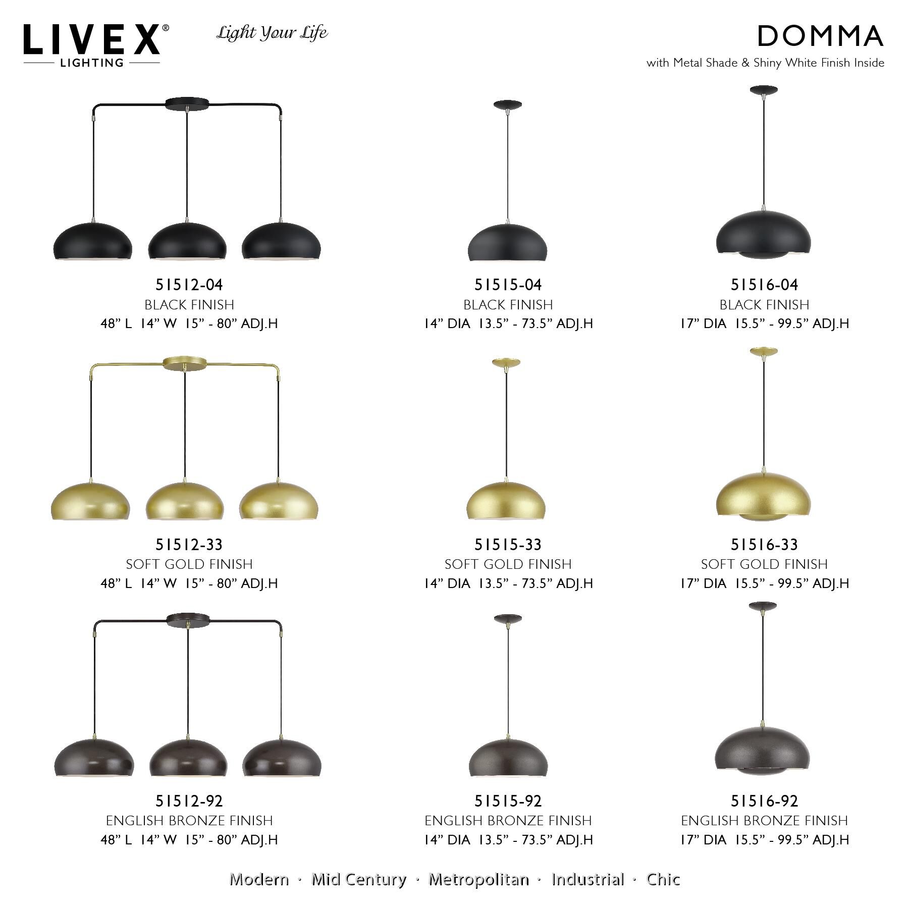Domma 48 Inch Linear Suspension Light by Livex Lighting