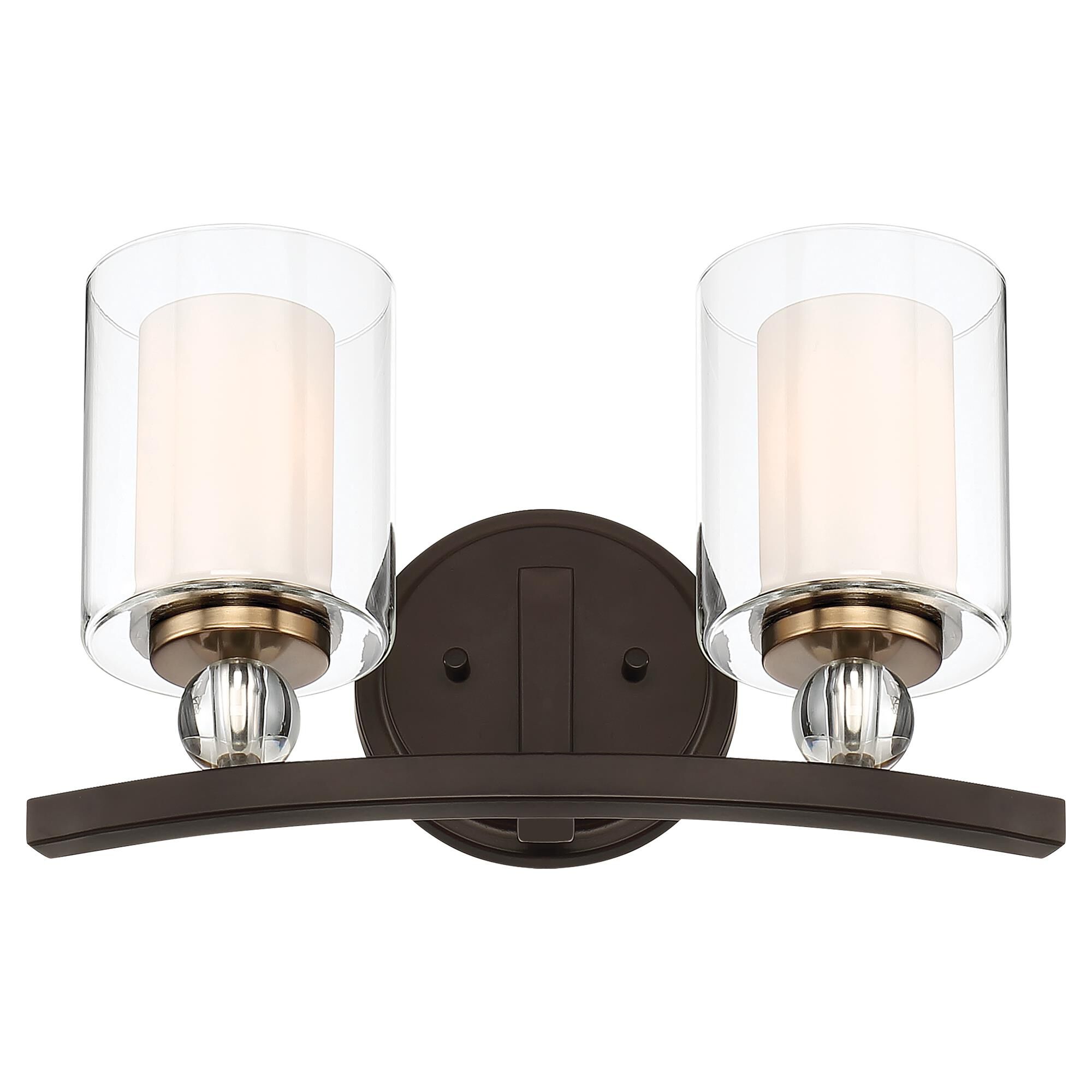 Shown in Painted Bronze W/Natural Brush finish and Clear glass