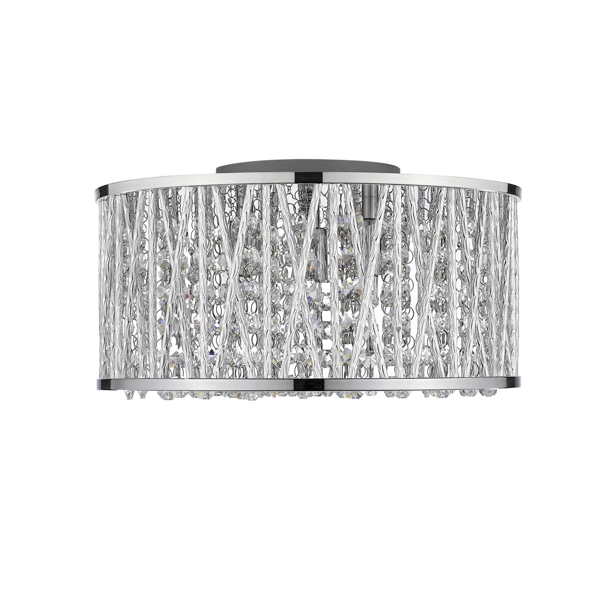 Shown in Chrome finish and Aluminum glass and Aluminum shade