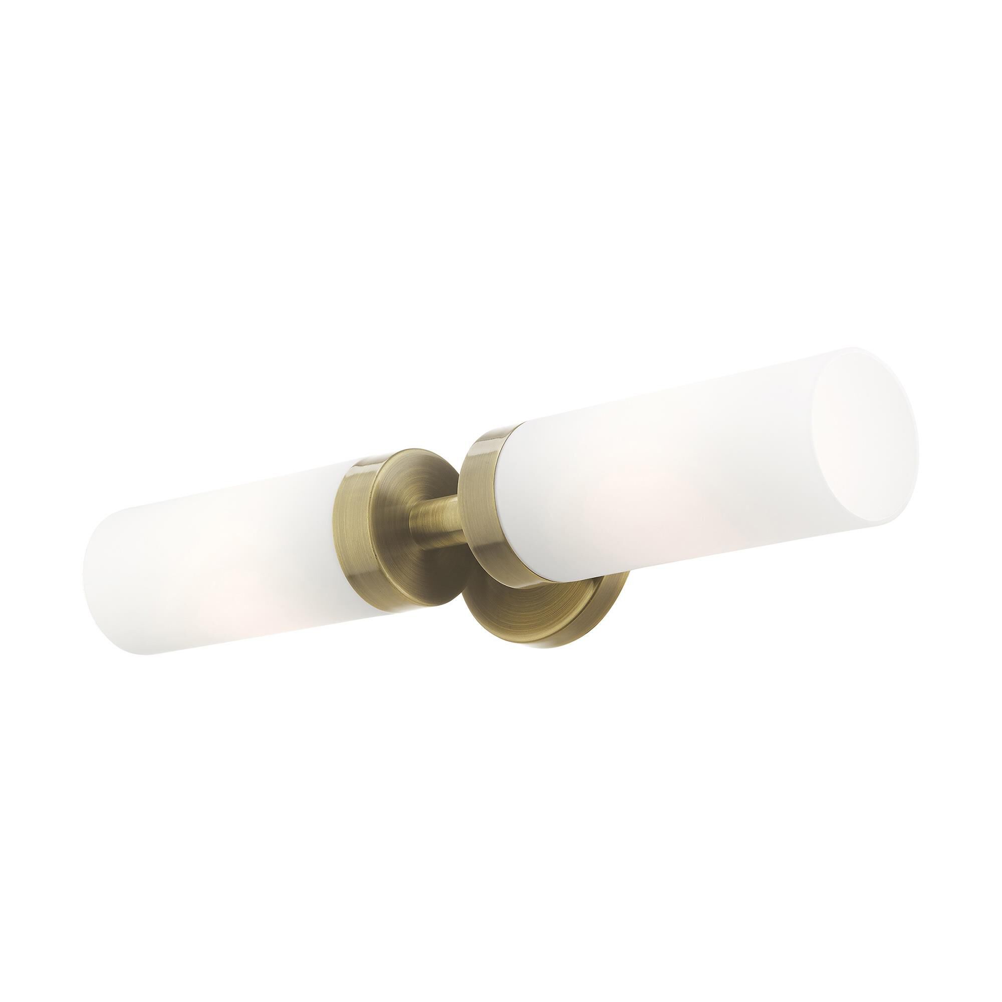 Shown in Antique Brass finish and Hand Blown Satin Opal White glass