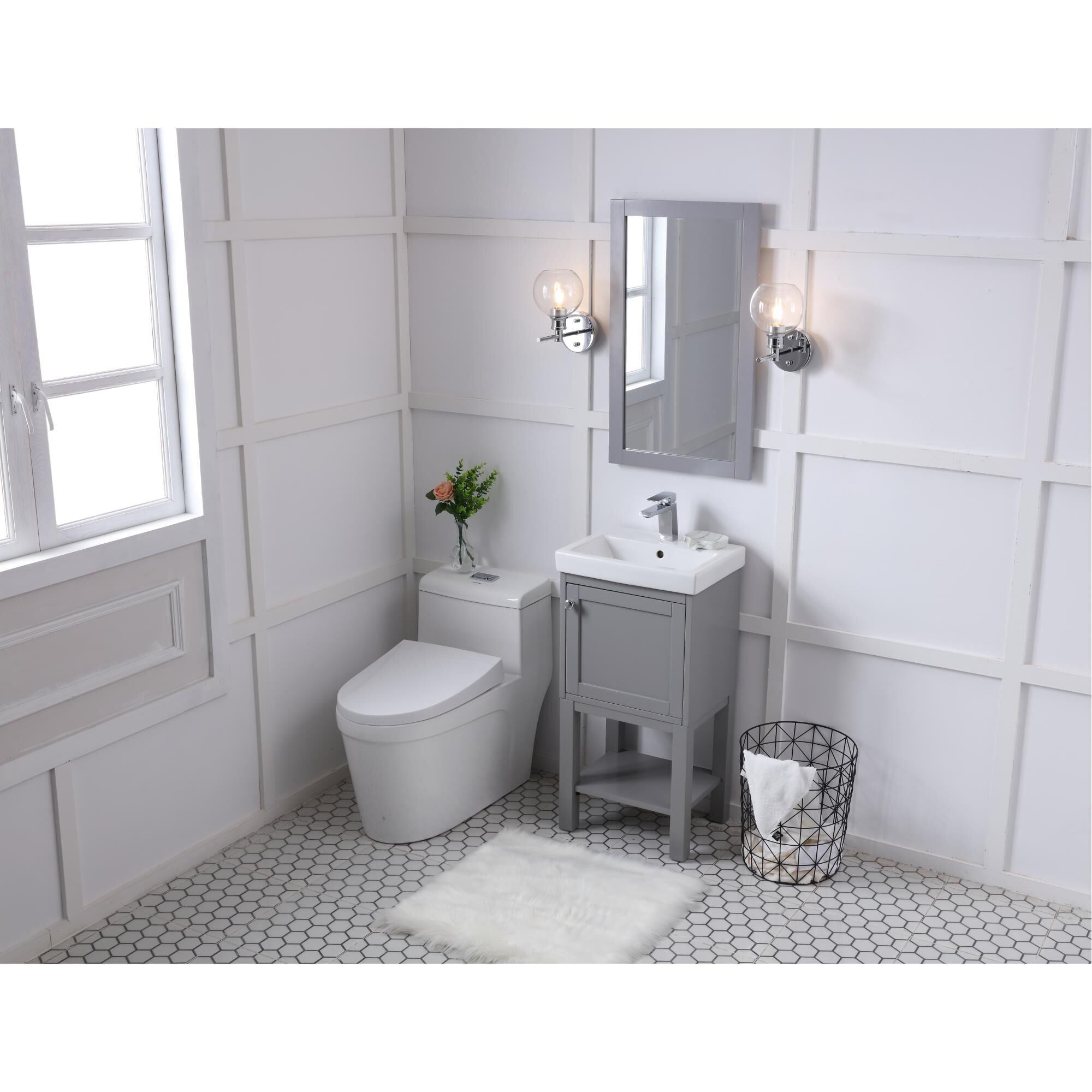 Shown in Grey finish