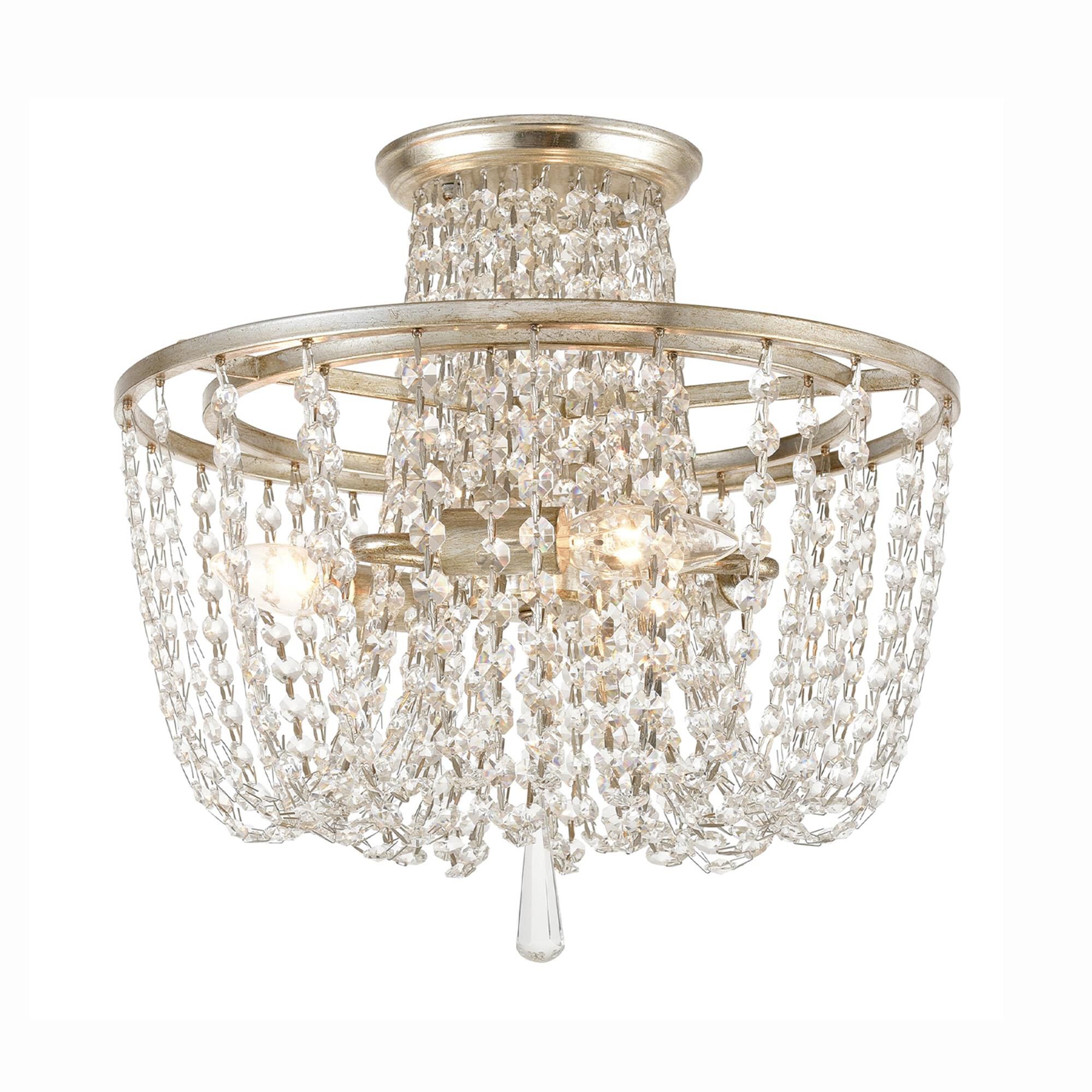 Arcadia 15 Inch 3 Light Semi Flush Mount,