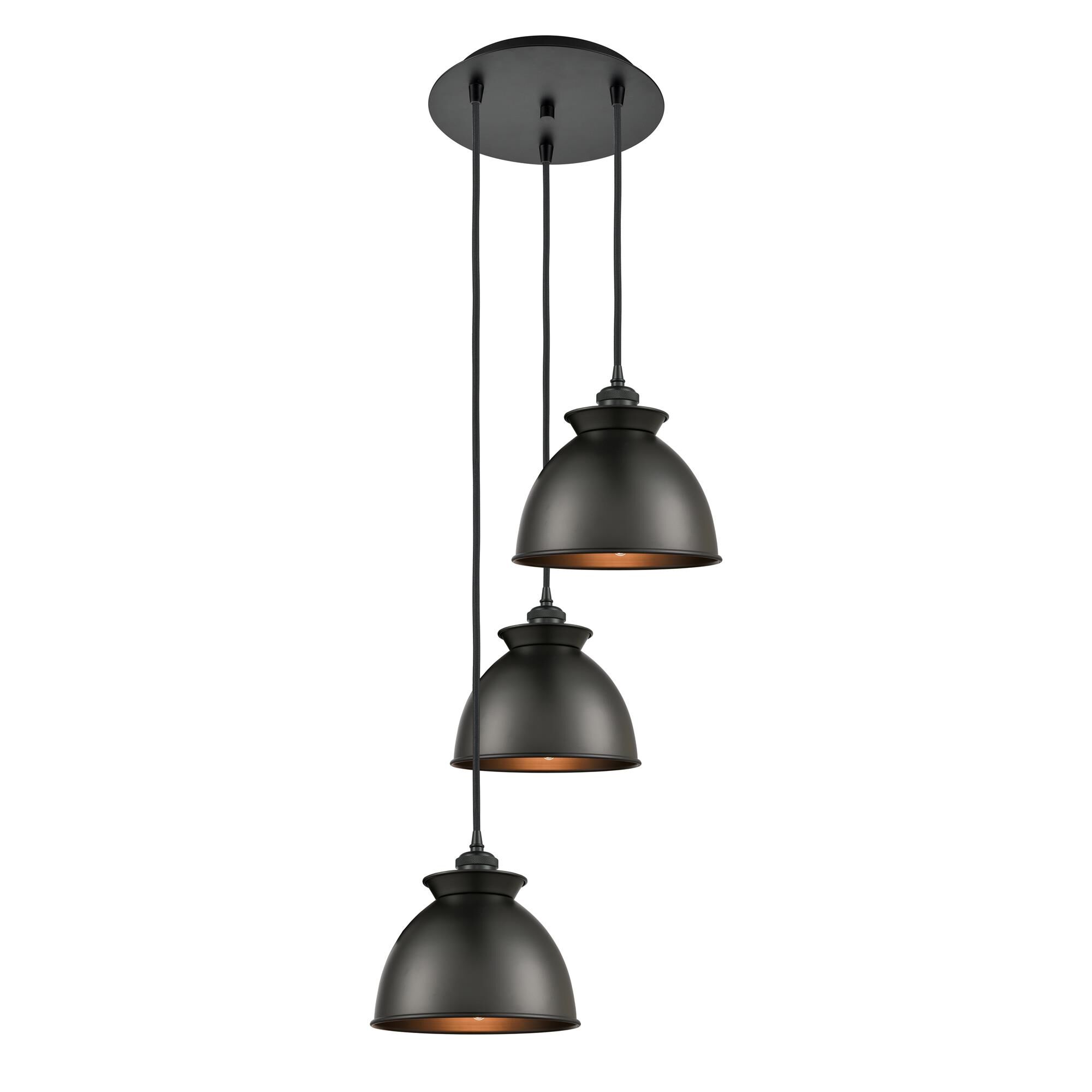 Shown in Matte Black finish and Matte Black shade