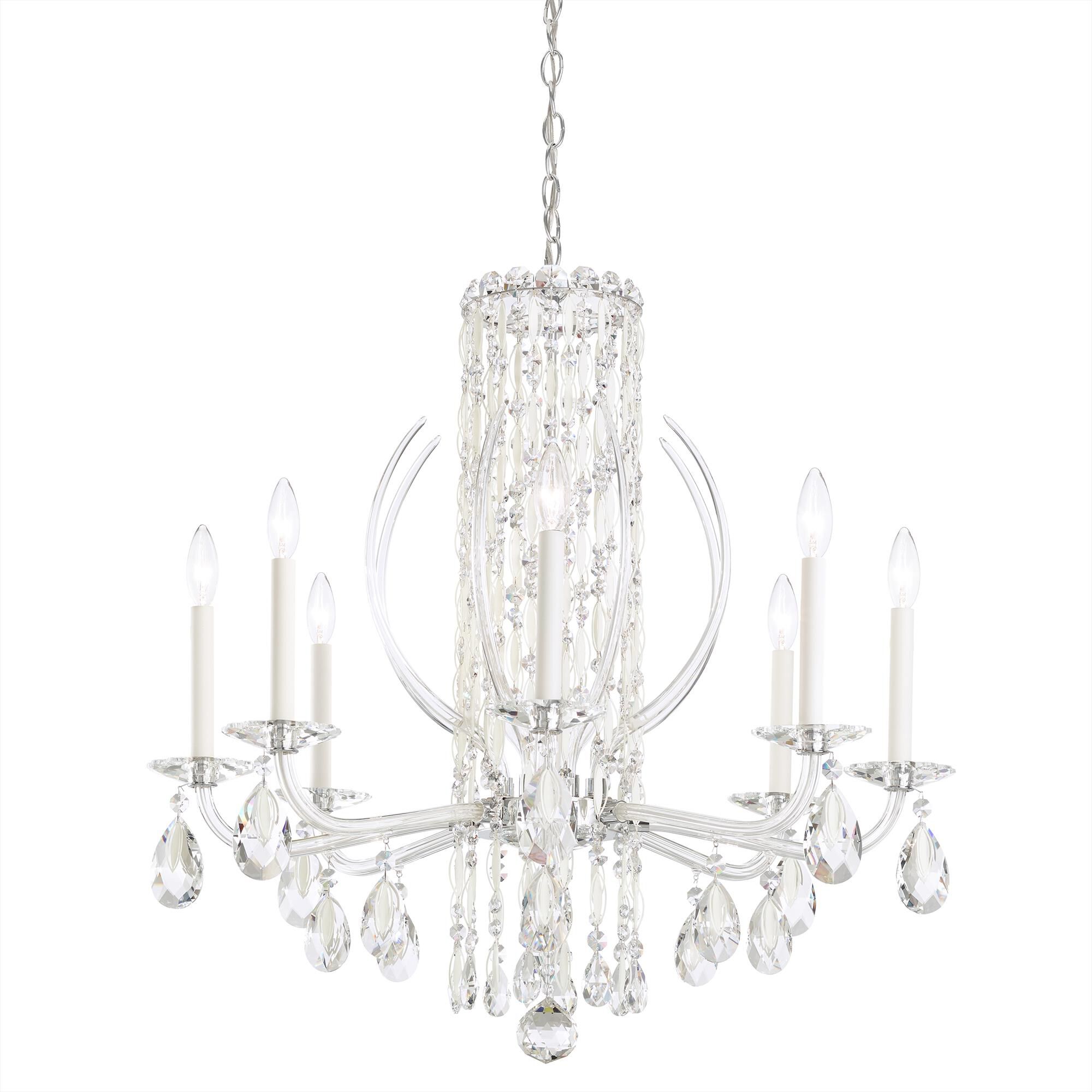Shown in White finish and Clear Radiance crystal