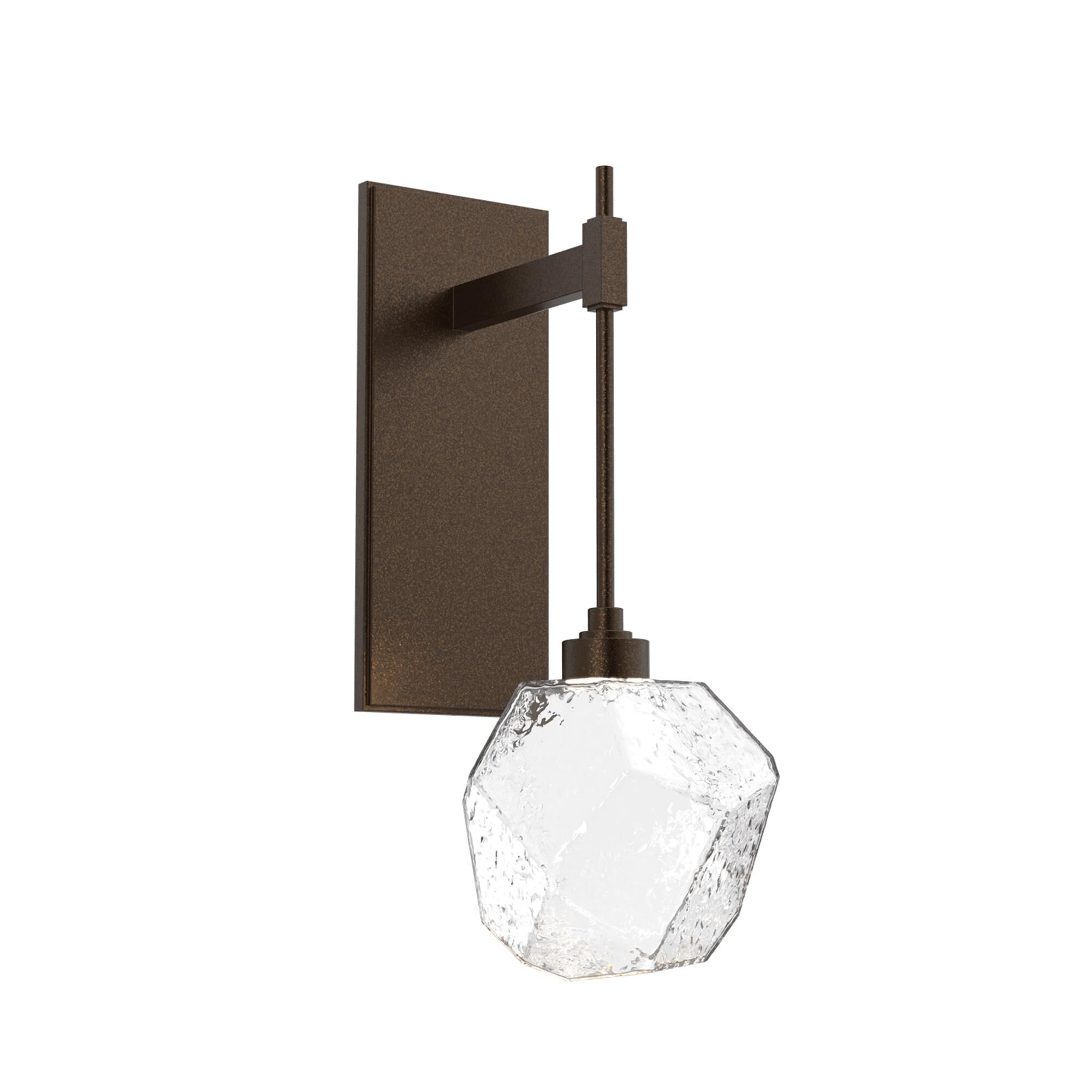 Shown in Flat Bronze finish and Blown Gem Clear glass