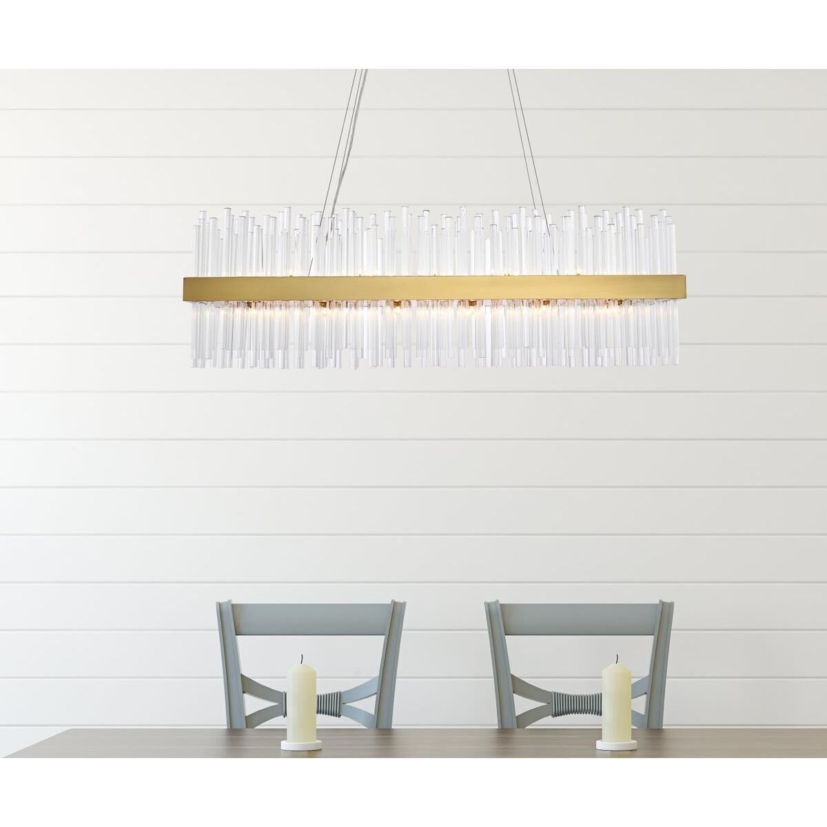 Dallas 42 Inch 24 Light Linear Suspension Light by Elegant Lighting