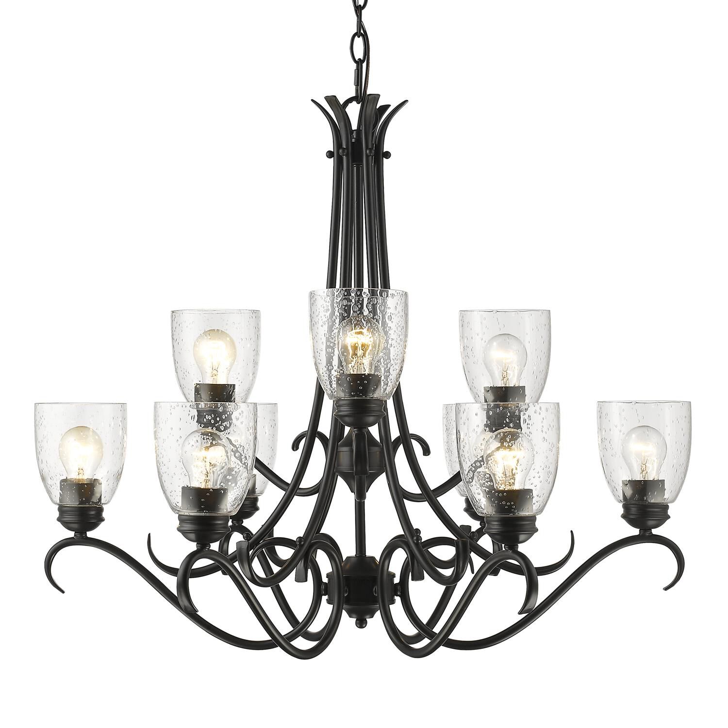 Parrish 30 Inch 9 Light Chandelier by Golden Lighting
