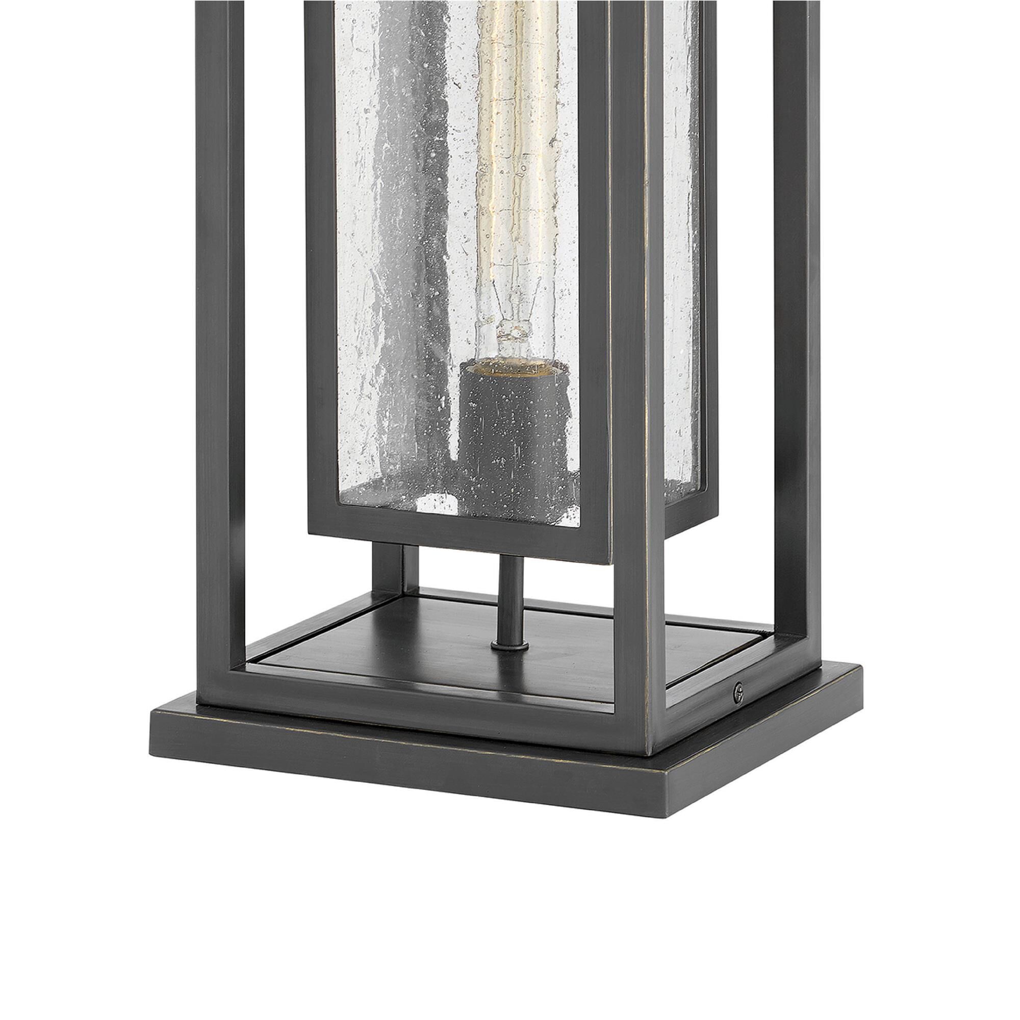 Shown in Oil Rubbed Bronze finish and Clear Seedy glass and 12 Volt accent