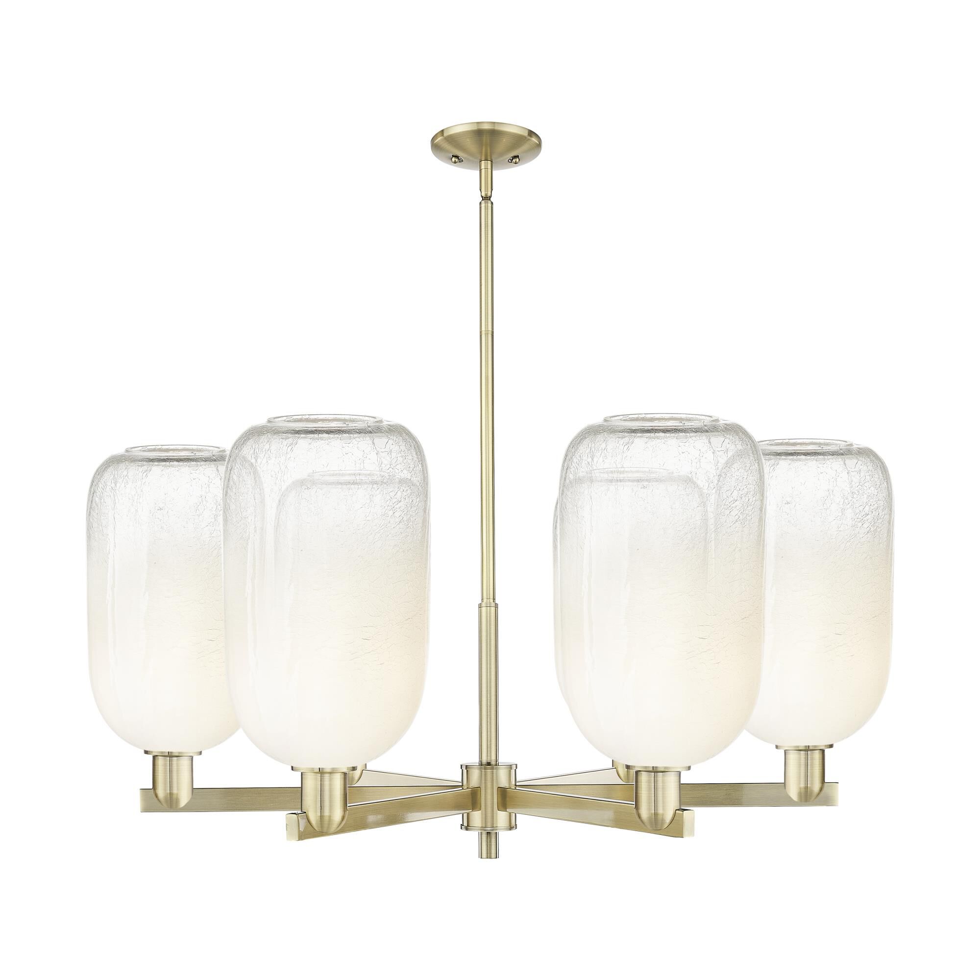 Shown in Antique Brass finish and Opal glass