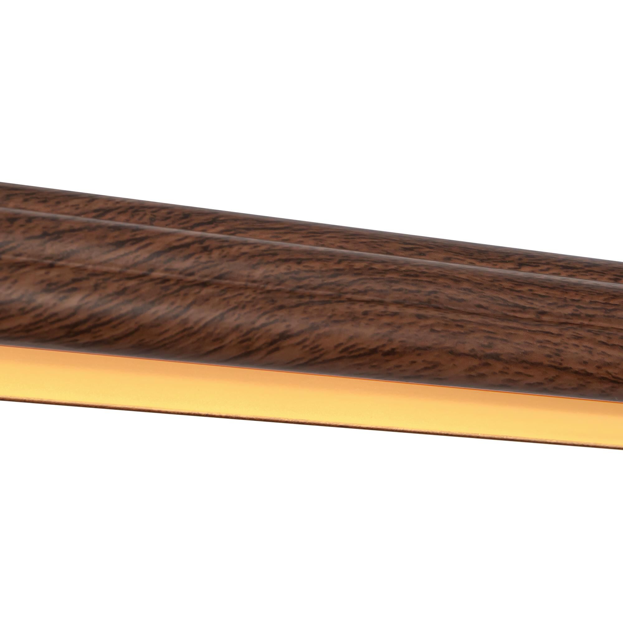 Shown in Walnut finish and Frosted Acrylic Diffuser glass and Aluminum shade