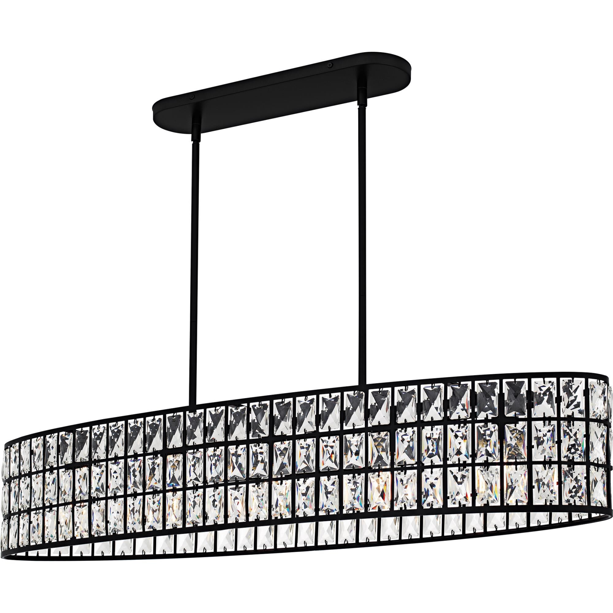 Shown in Matte Black finish and Clear Crystal Glass shade