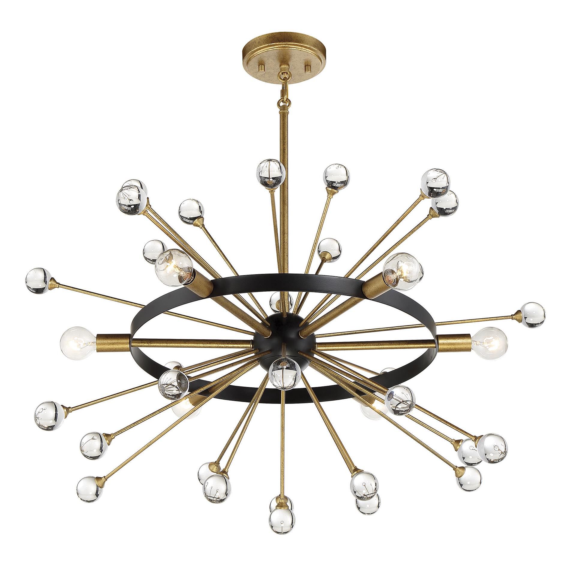Ariel 25 Inch 6 Light Chandelier by Savoy House