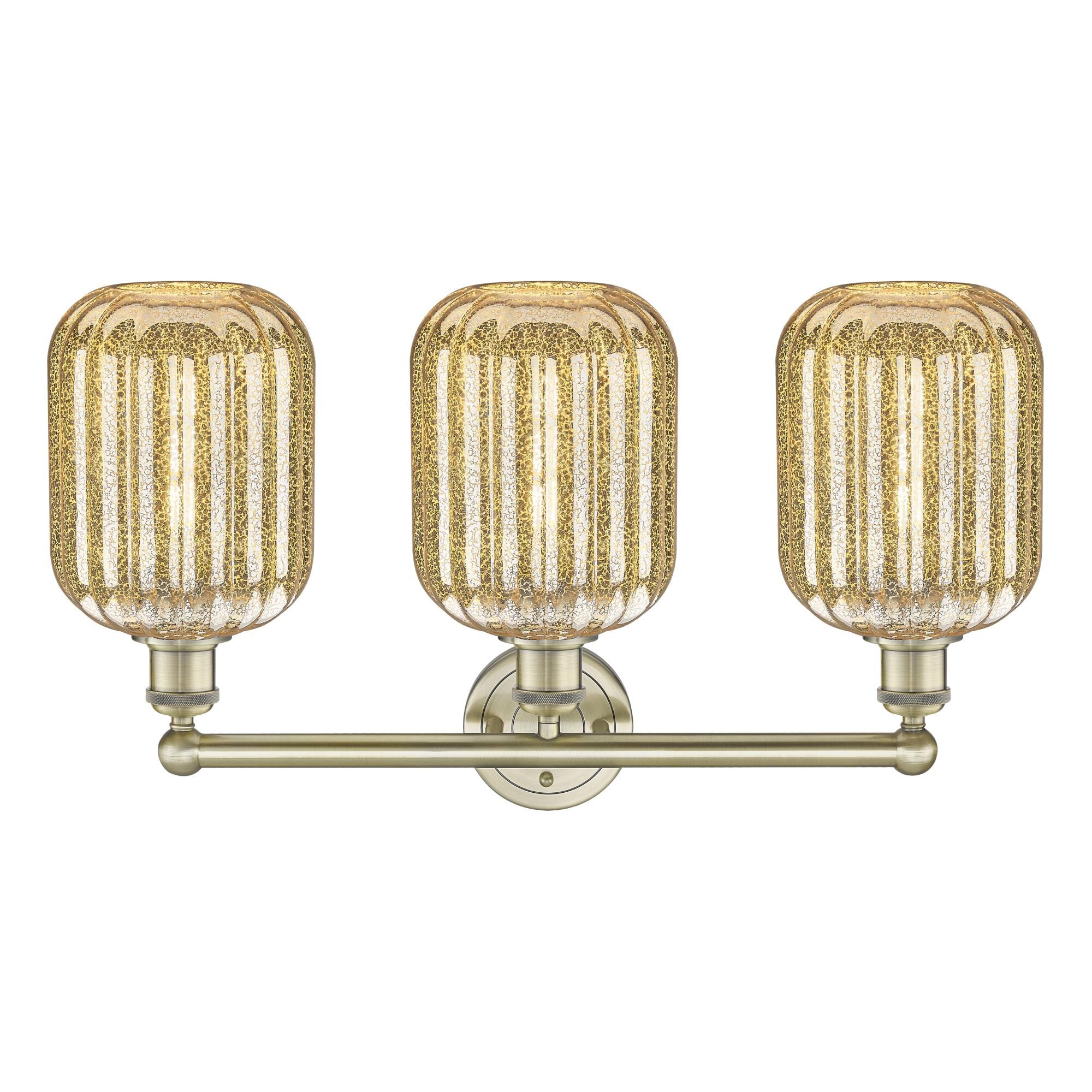 Shown in Antique Brass finish and Mercury glass