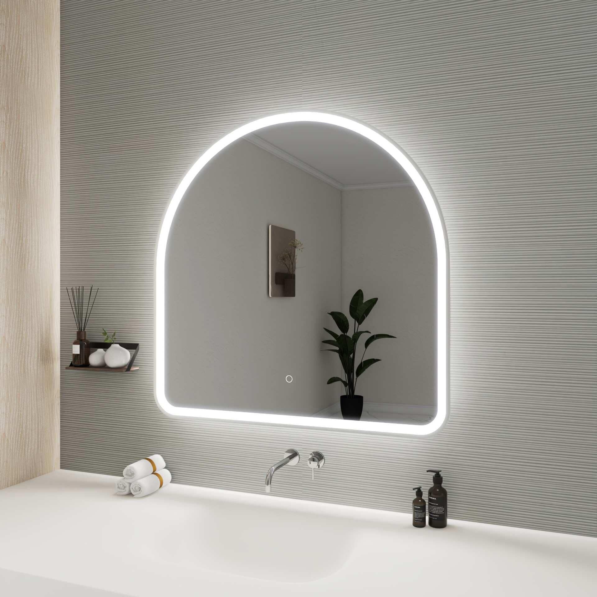 Harmoni 36 Inch Arched LED Lighted Mirror by Elegant Decor