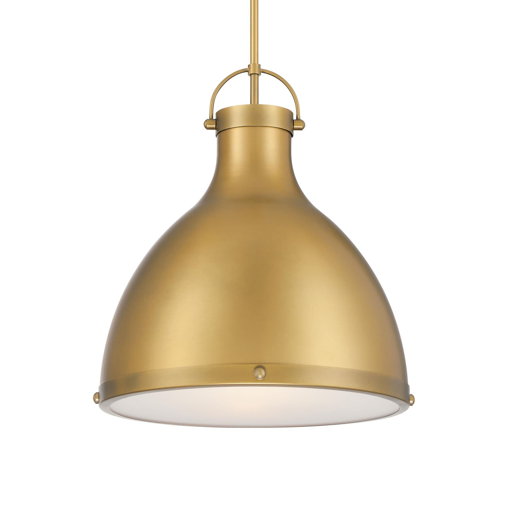Shown in Legacy Brass finish and Legacy Brass glass and Glass shade