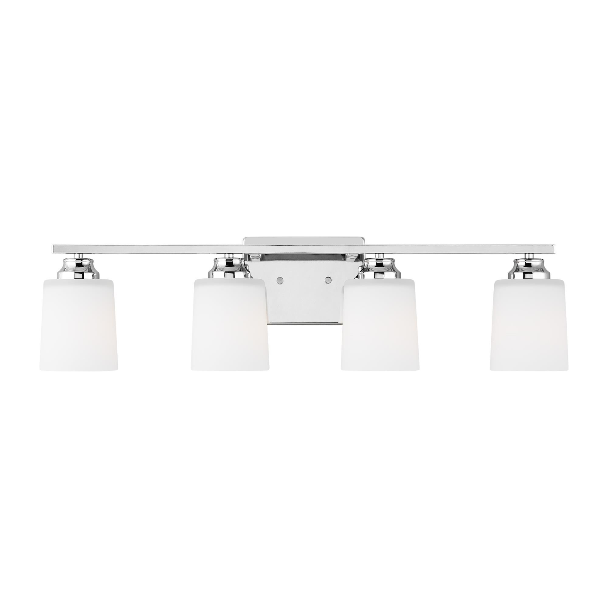 Shown in Chrome finish and Etched / White Inside Glass s shade