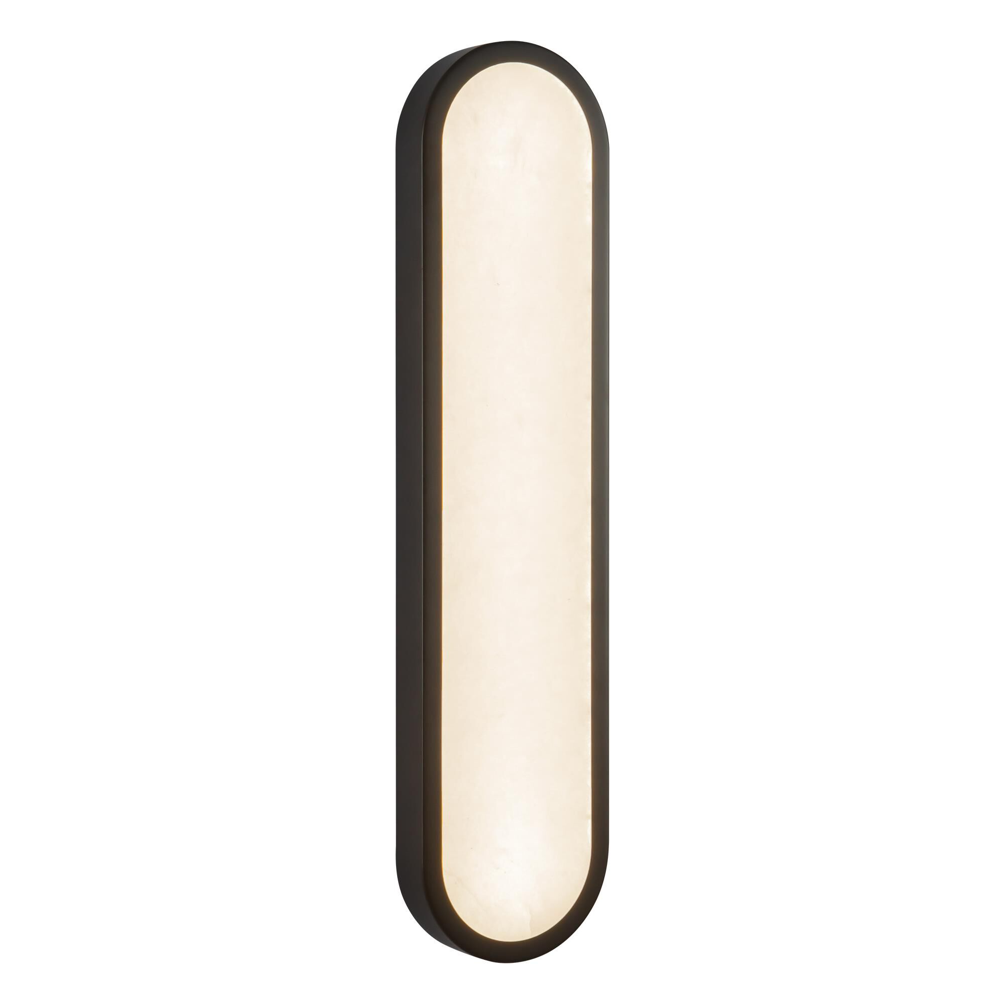 Shown in Matte Black finish and Alabaster glass