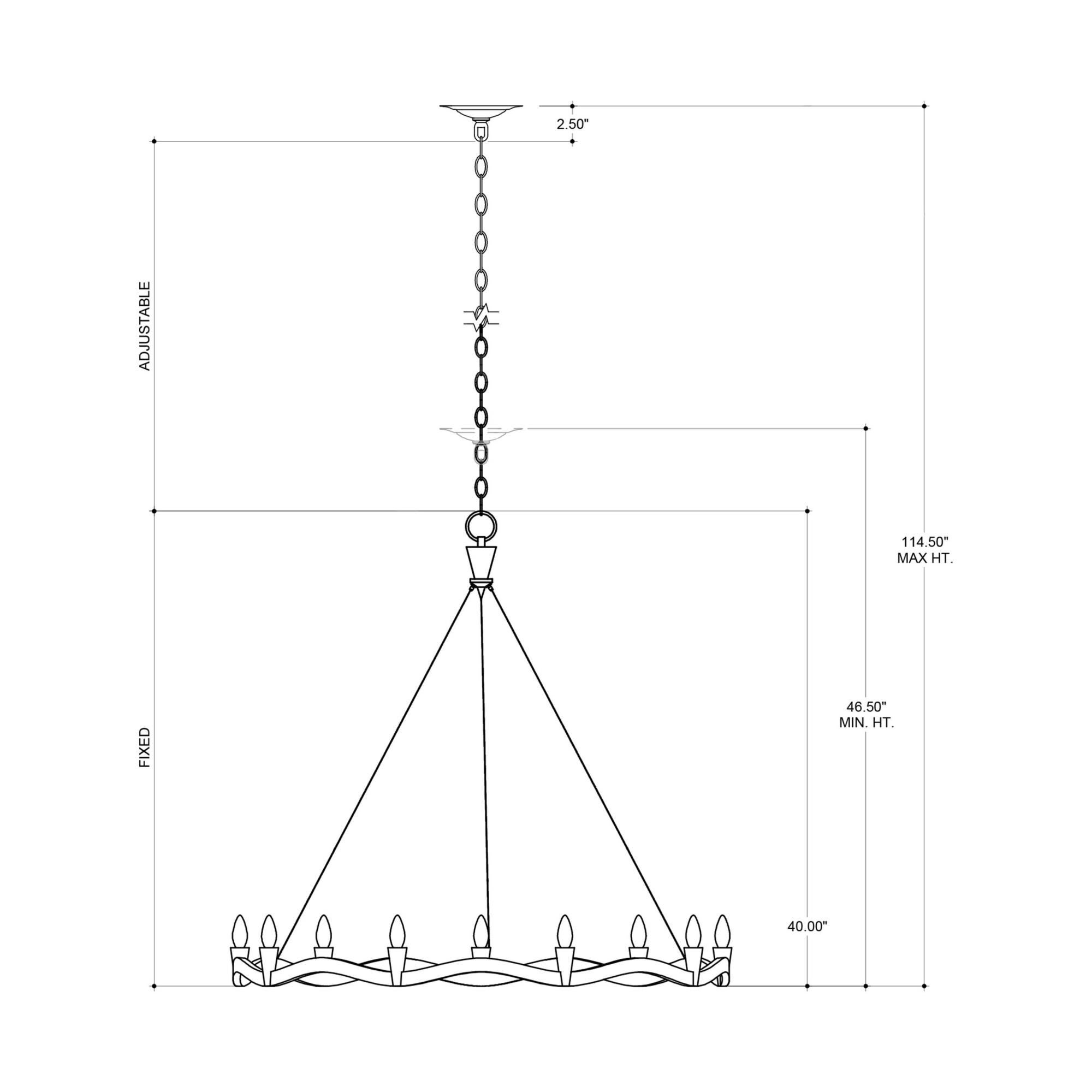 Serpentina 9 Light Chandelier by Currey and Company