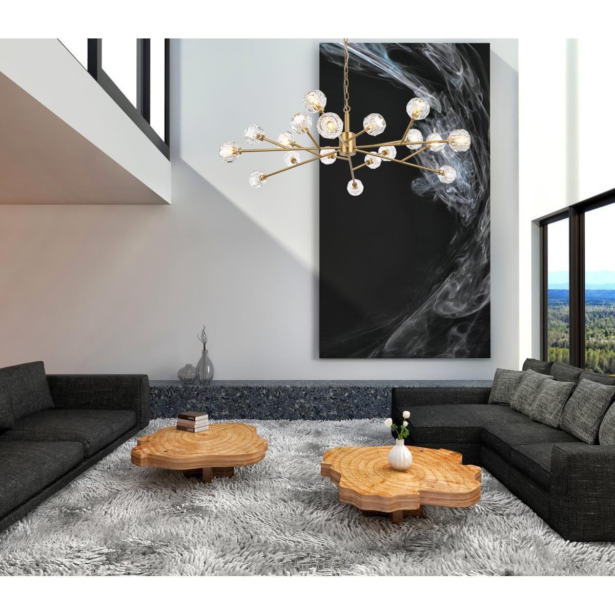 Graham 48 Inch LED Large Pendant by Elegant Lighting