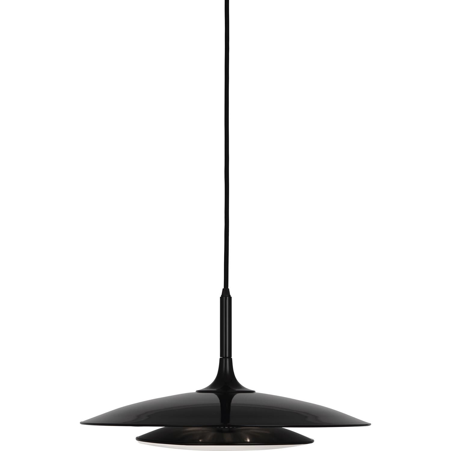 Shown in Gloss Black  finish and Metal shade