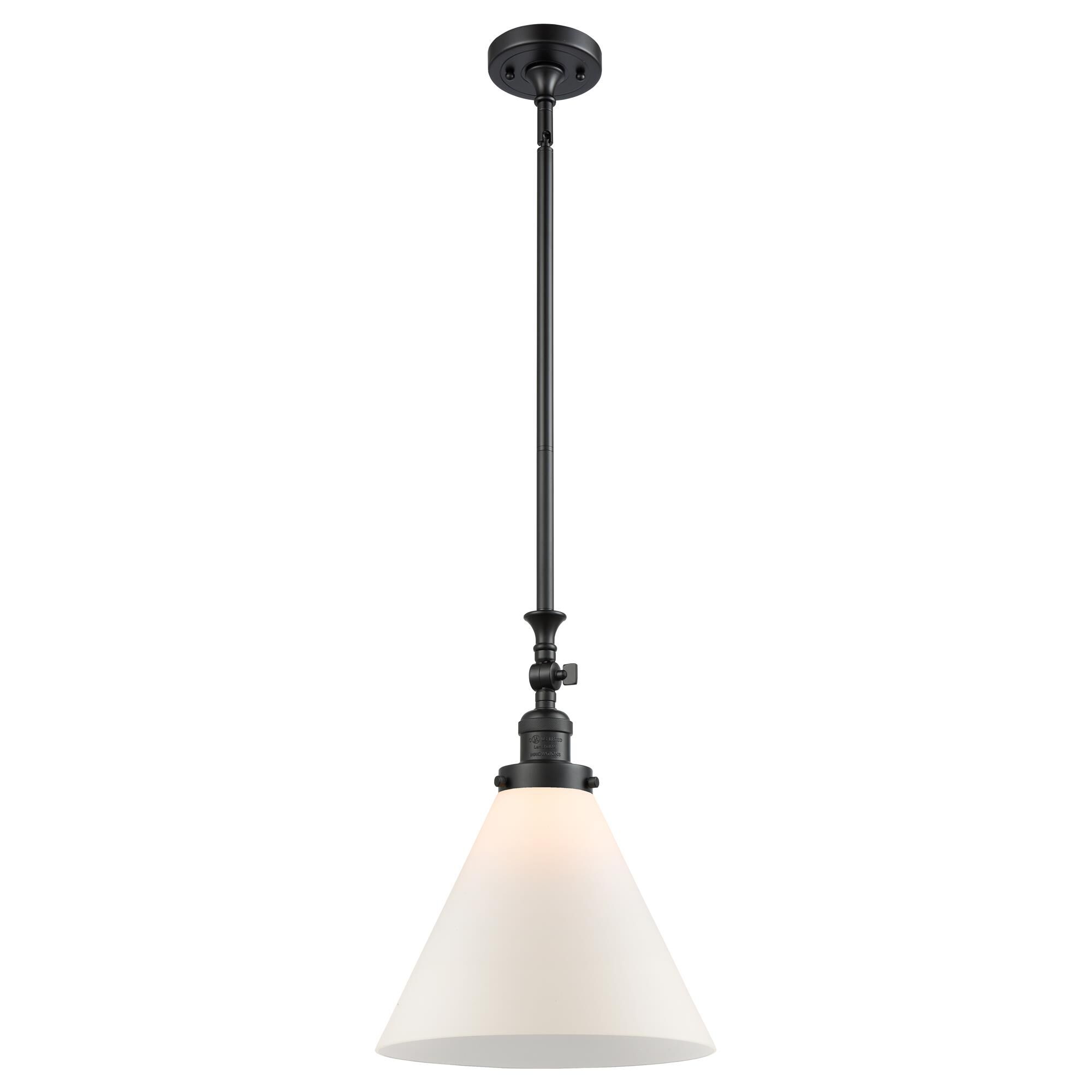 Shown in Matte Black finish and Frosted glass