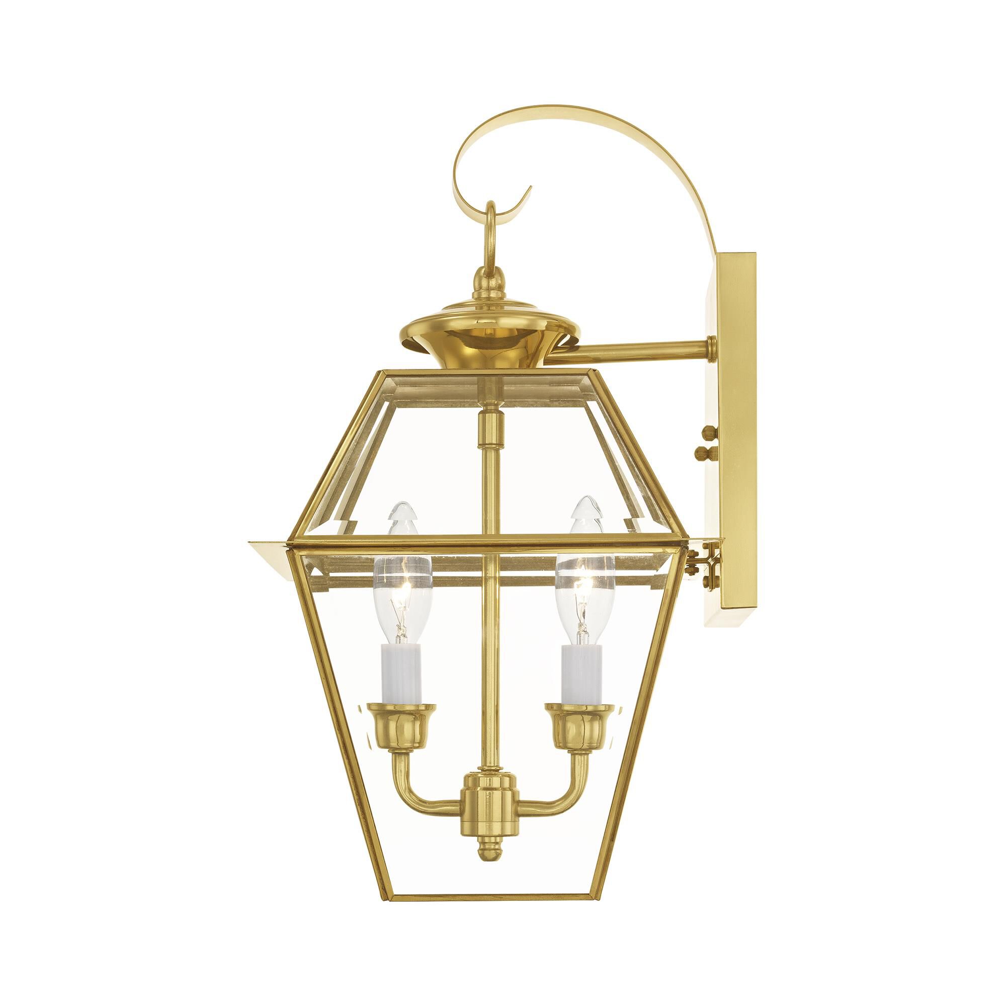 Shown in Polished Brass finish and Clear Beveled glass