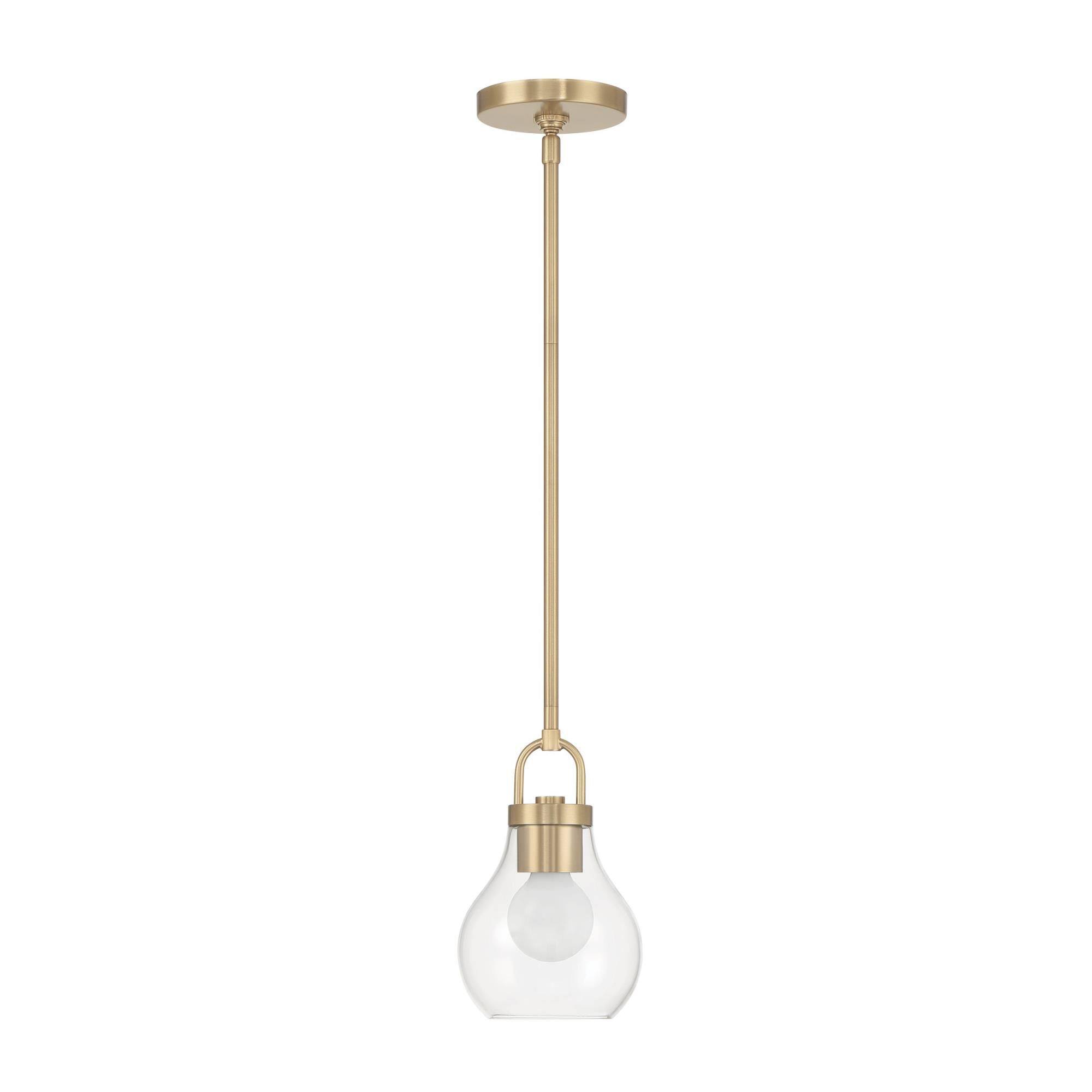 Shown in Champagne Gold finish and Clear glass