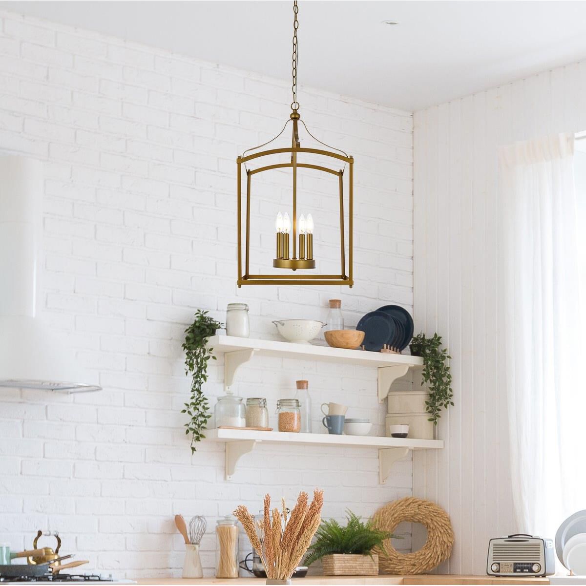 Janet 15 Inch Cage Pendant by Elegant Lighting