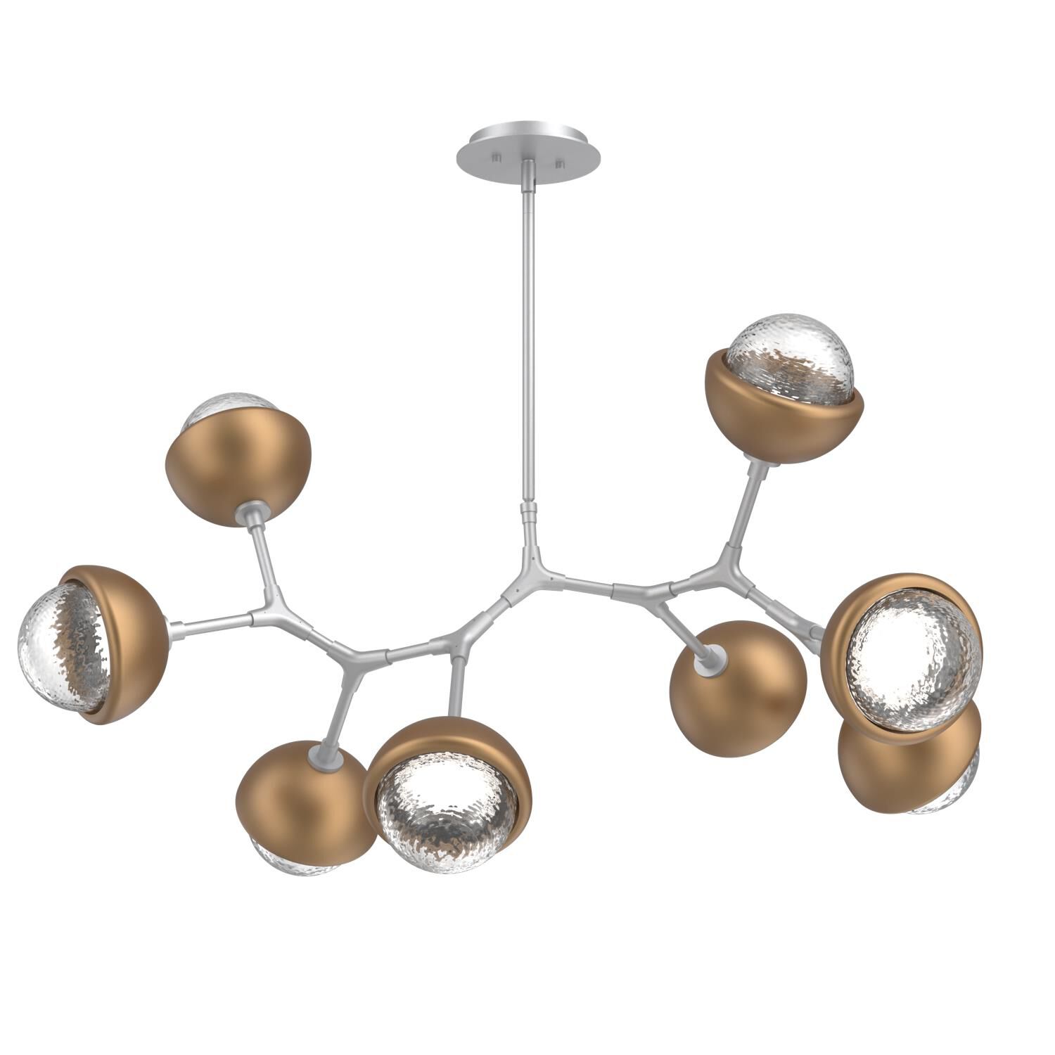Levi Wilson Cabochon 38 Inch Linear Suspension Light by Hammerton Studio