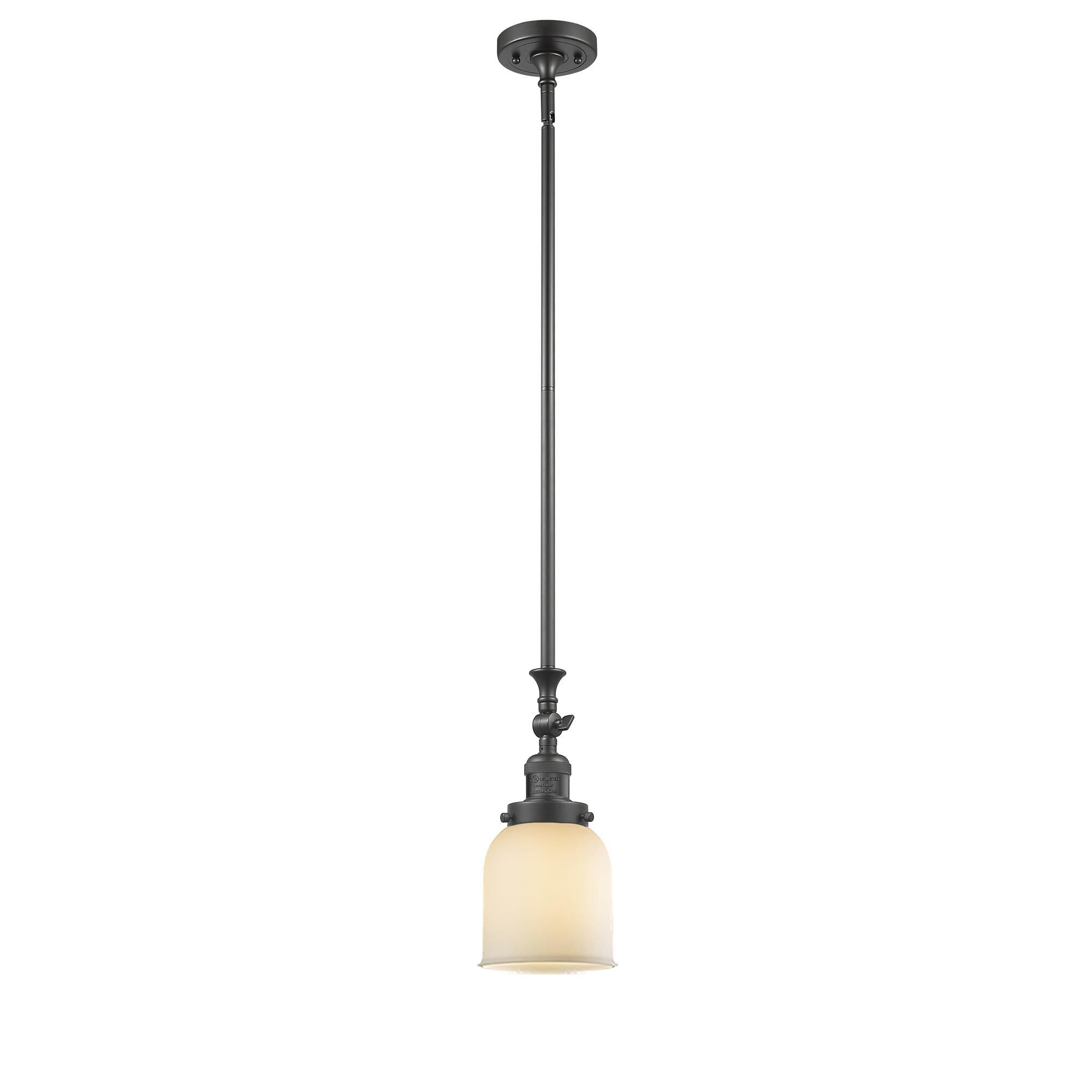 Shown in Oil Rubbed Bronze finish and Matte White Cased glass