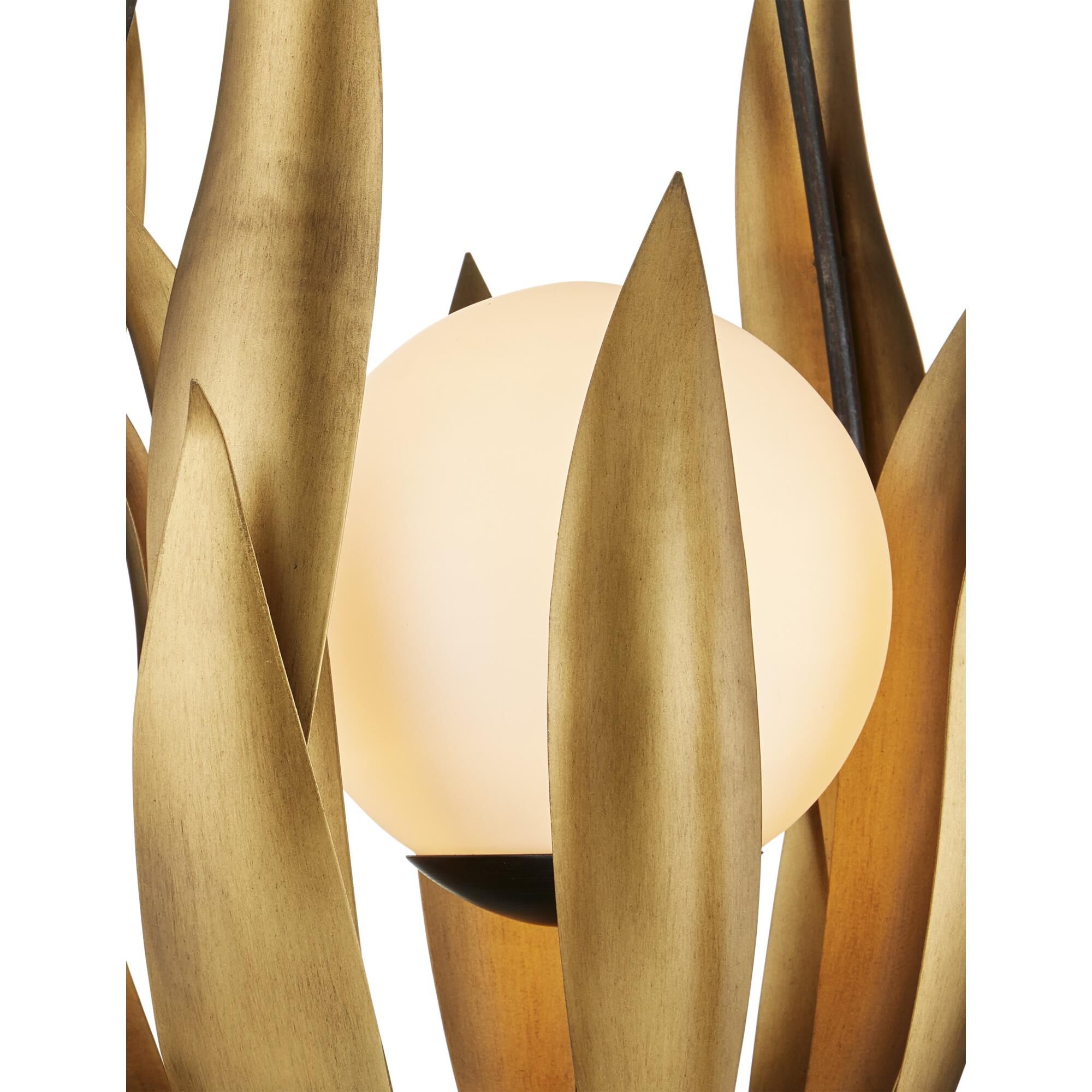 Shown in Aged Steel, Brass, White finish