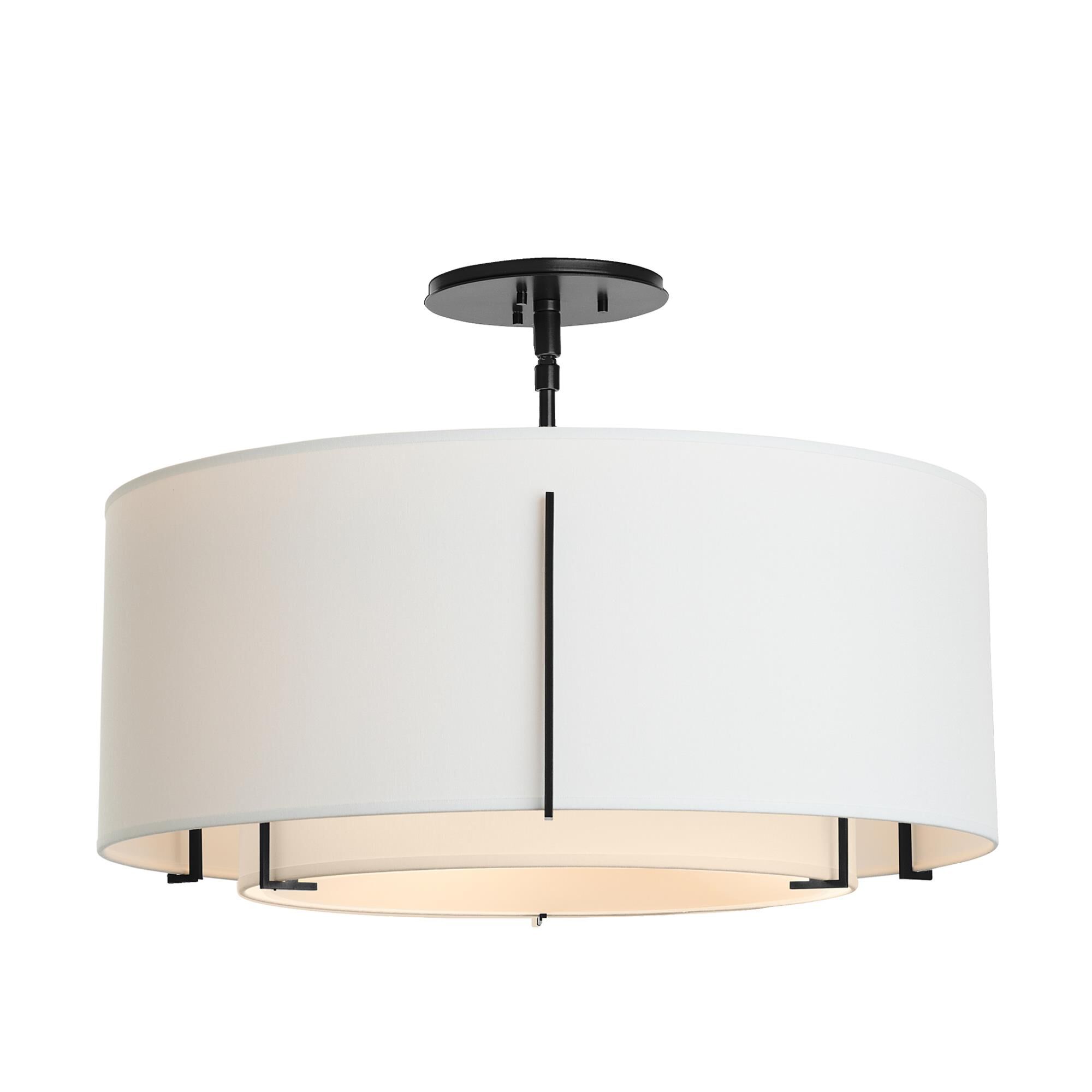 Exos 22 Inch 3 Light Semi Flush Mount by Hubbardton Forge