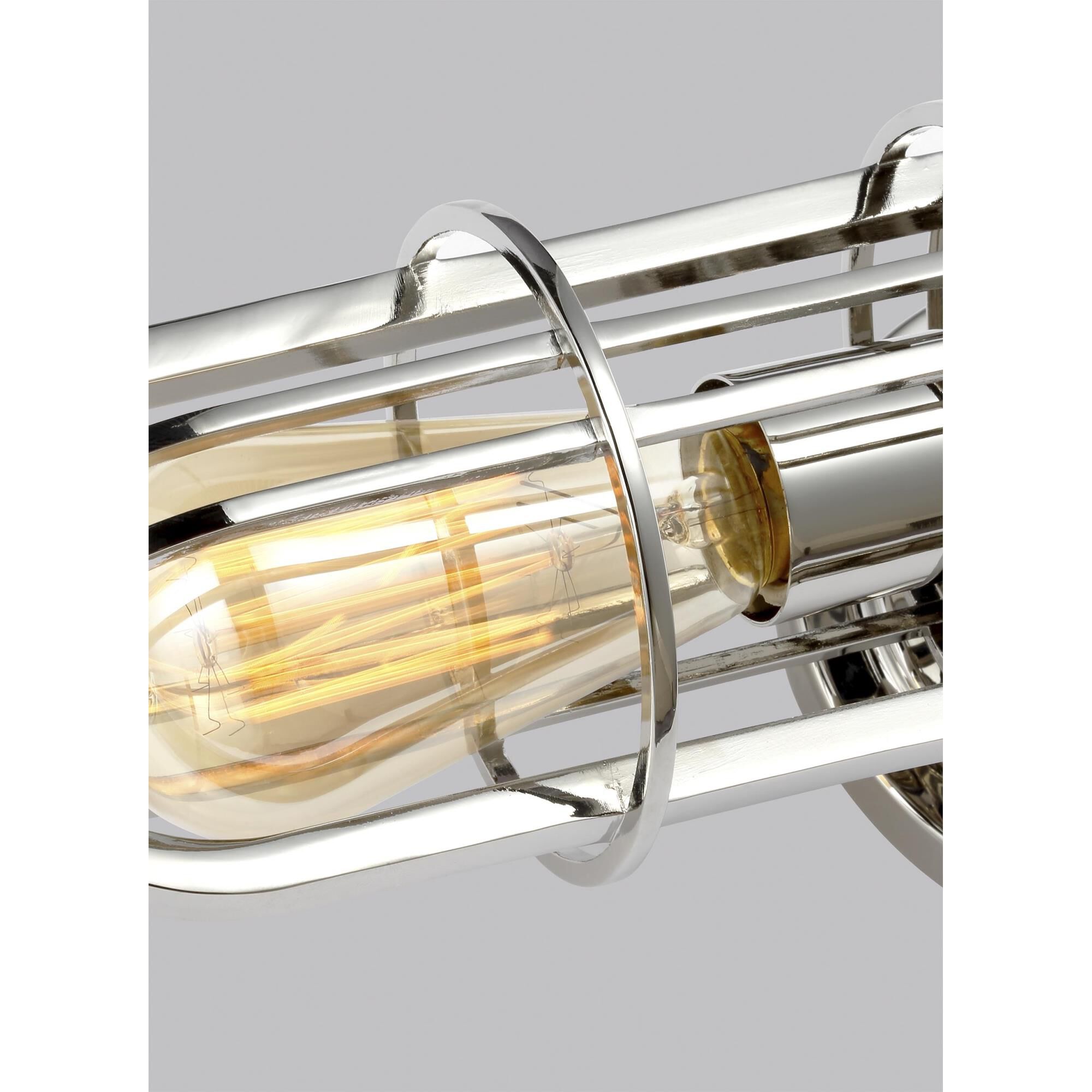 Shown in Polished Nickel finish and Polished Nickeldie Cast Zinc shade