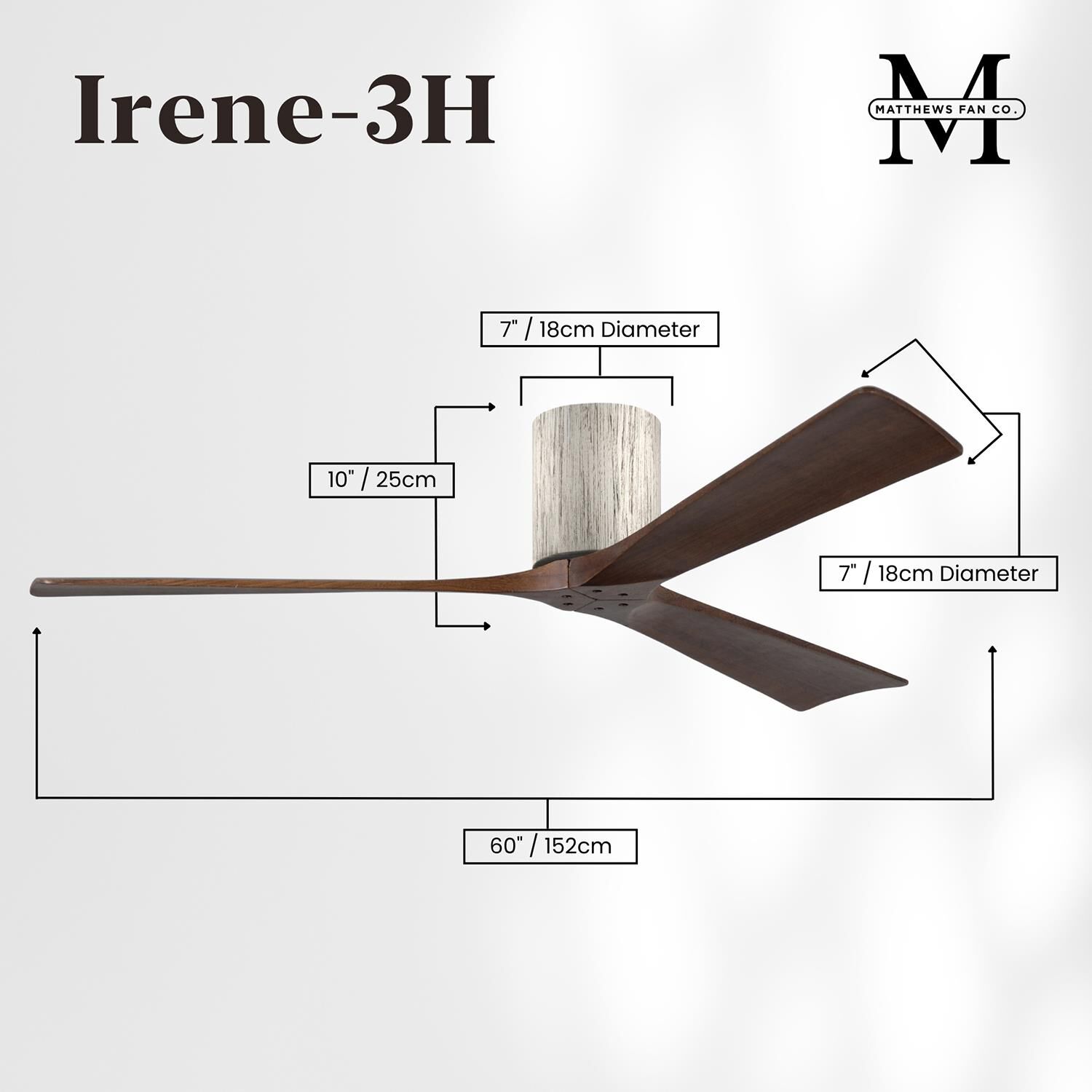 Irene 60 Inch Flush Mount Fan by Matthews Fan Company