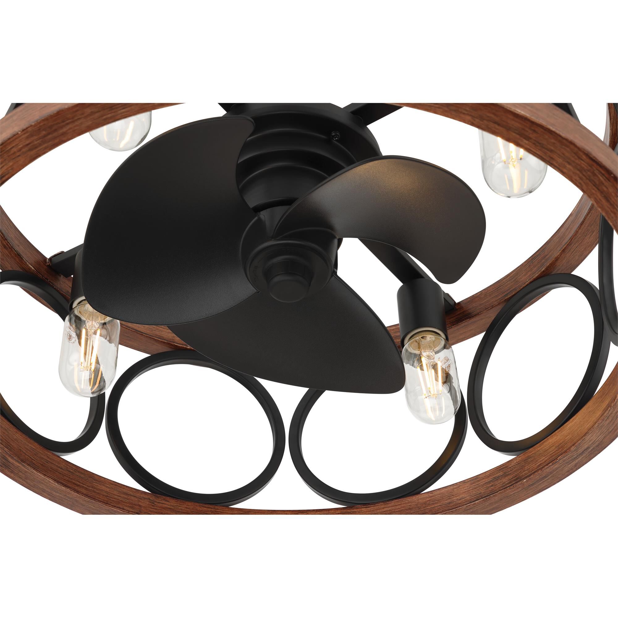 Haven 22 Inch Chandelier Ceiling Fan with Light Kit,