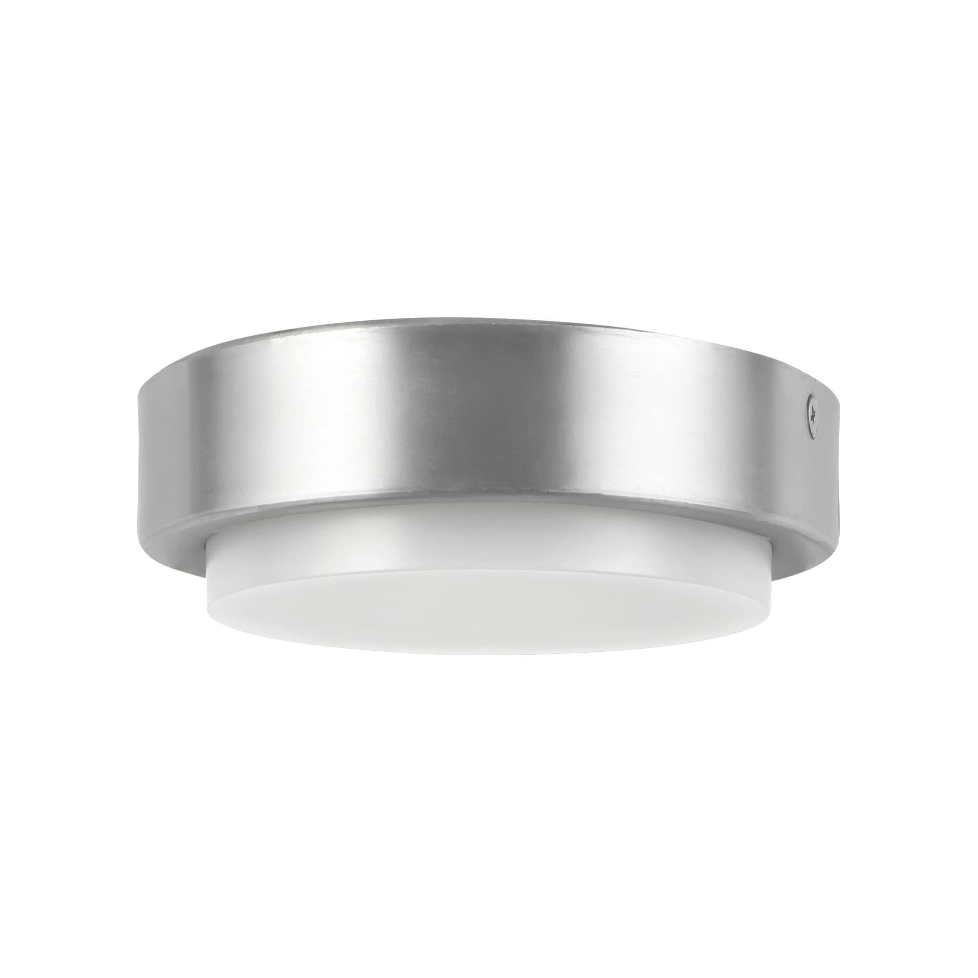 Shown in Brushed Nickel finish and Frosted Polycarbonate Diffuser glass