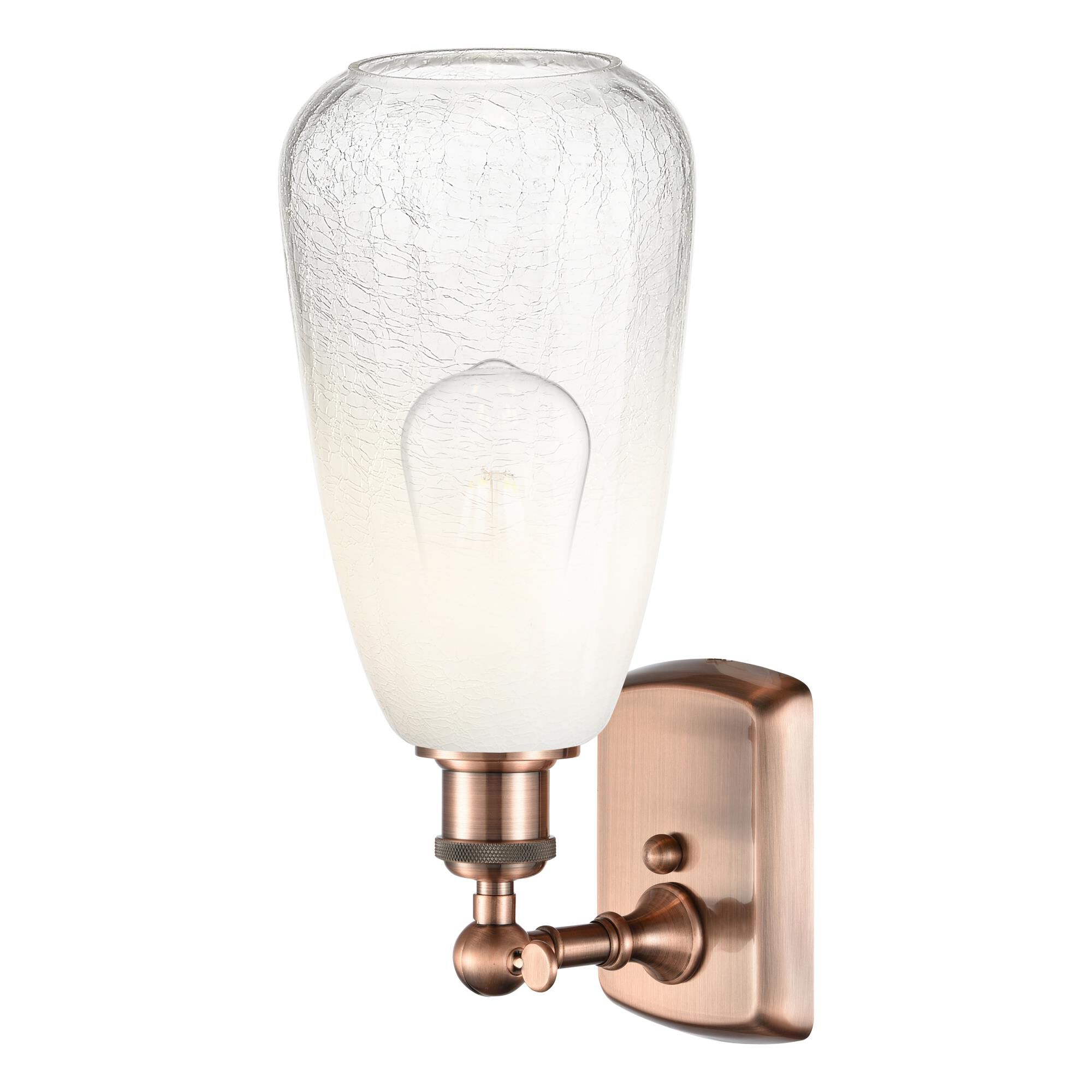 Shown in Antique Copper finish and Opal glass