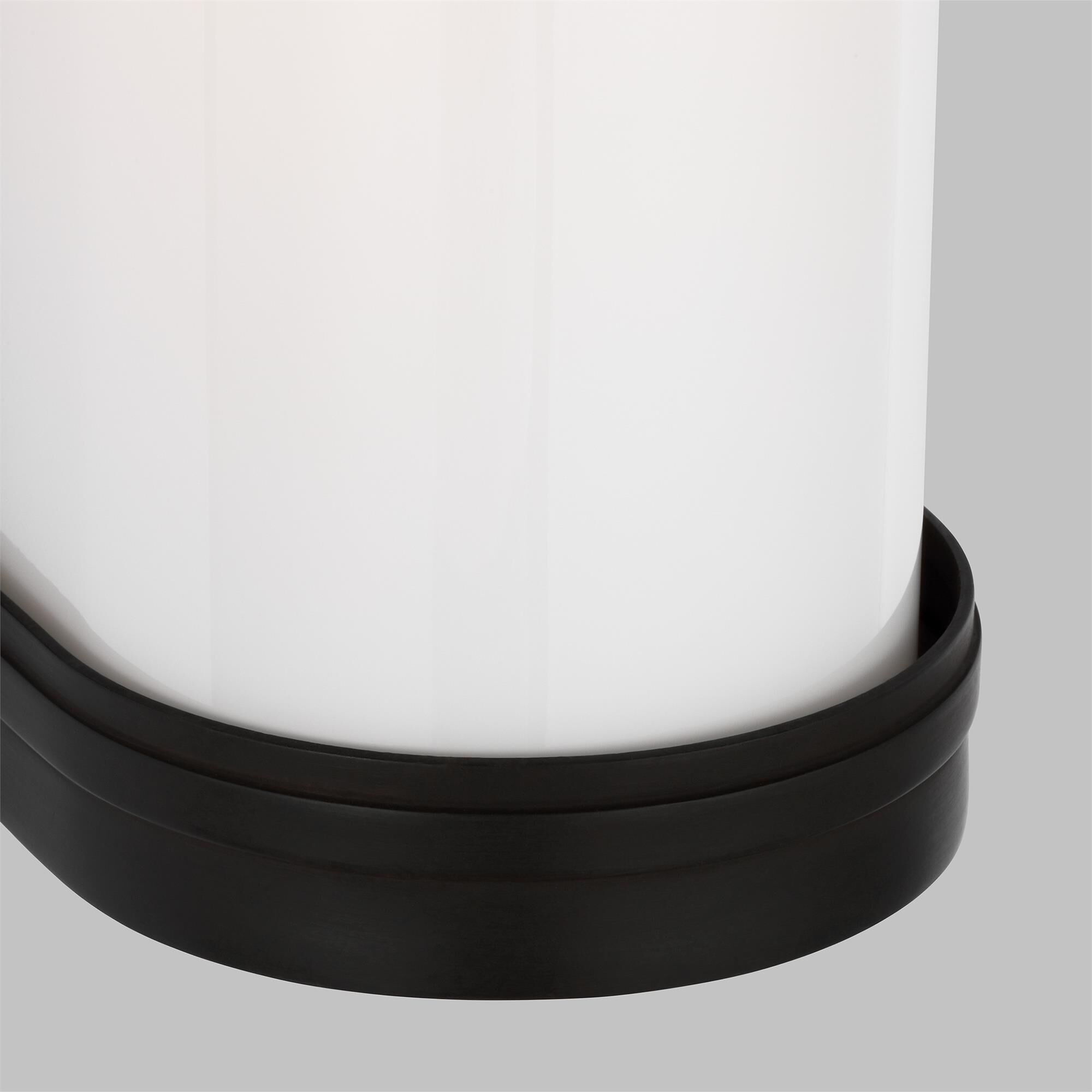 Shown in Aged Iron finish and Opal Etched Glass shade
