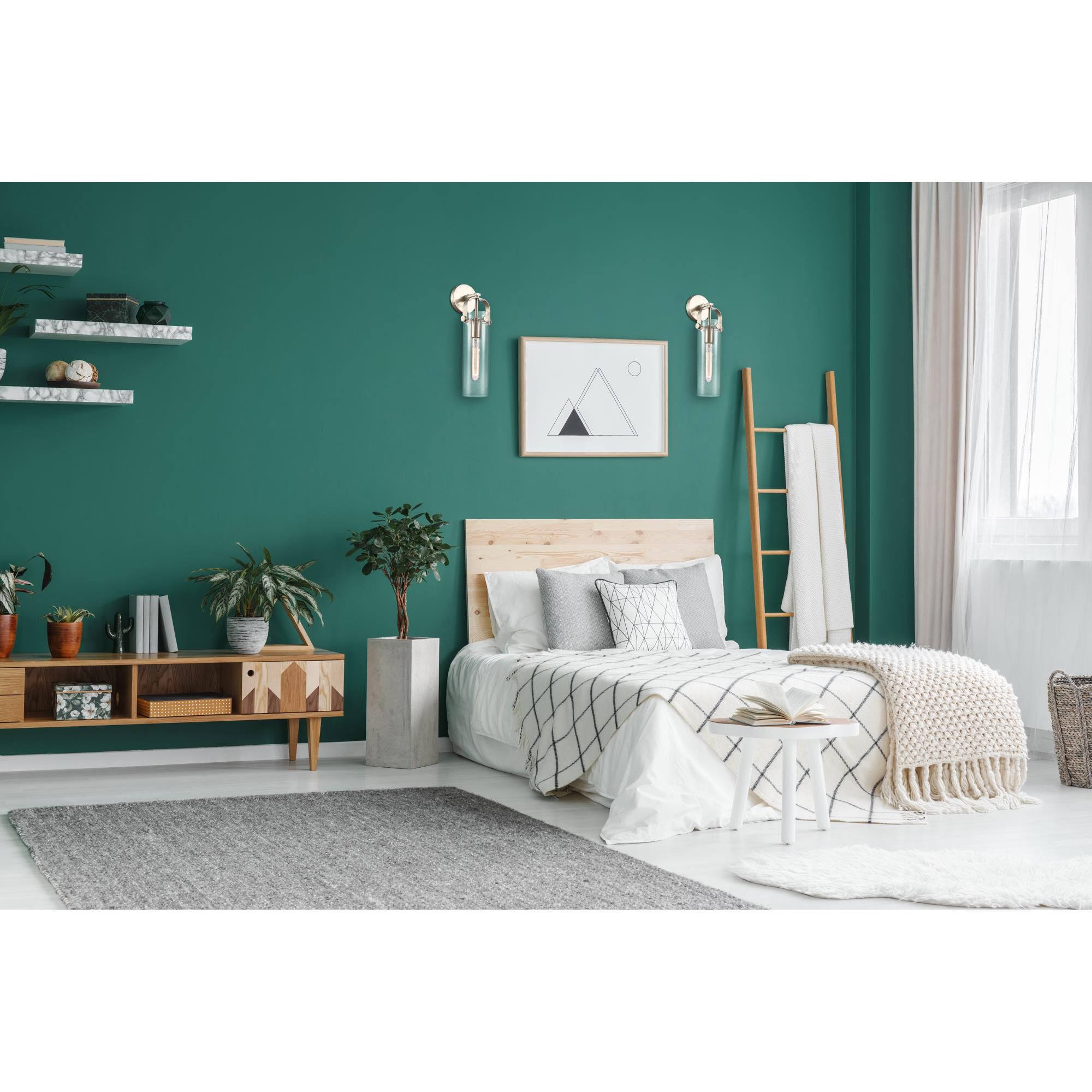 Shown in Satin Nickel finish and Clear glass