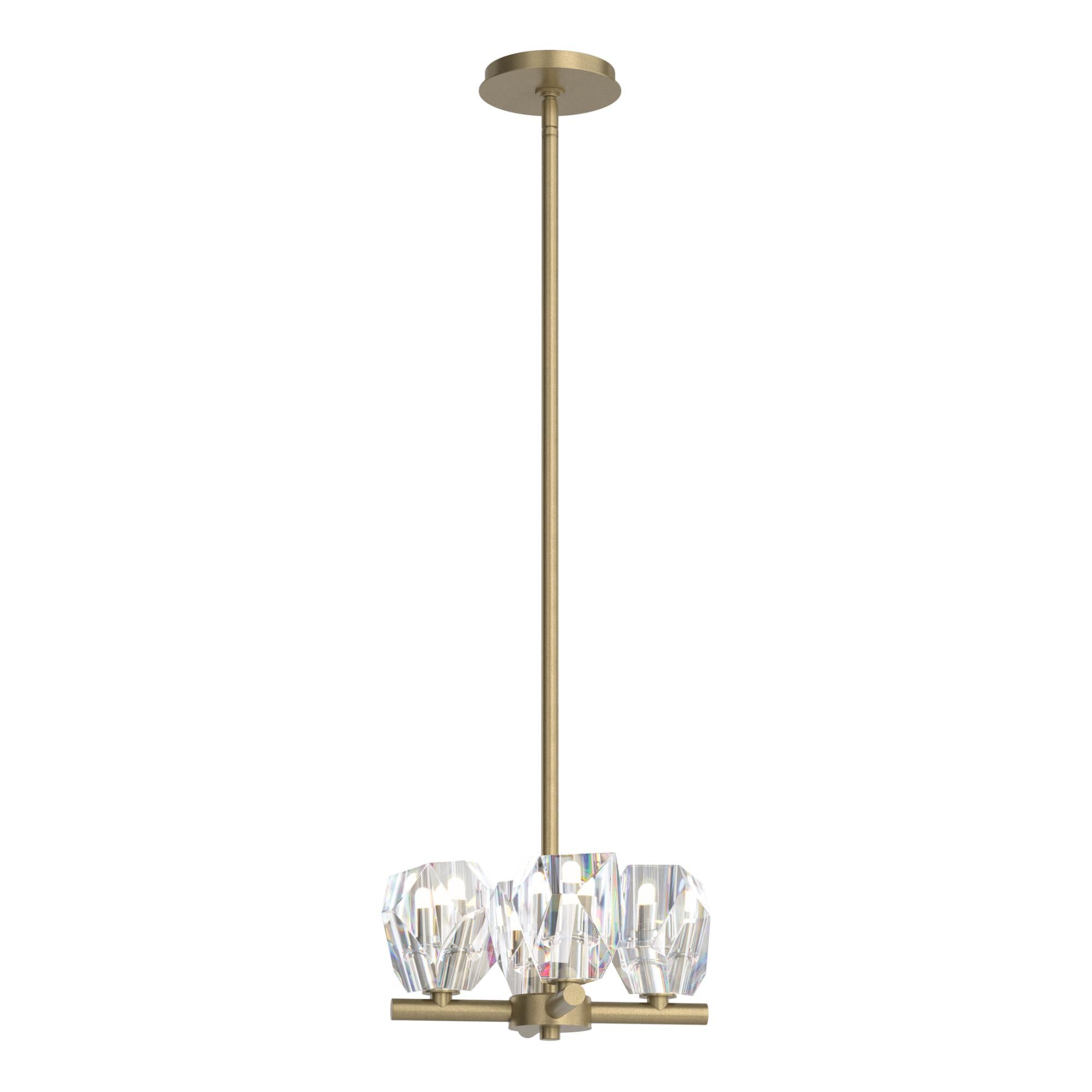 Shown in Soft Gold finish and Crystal  accent