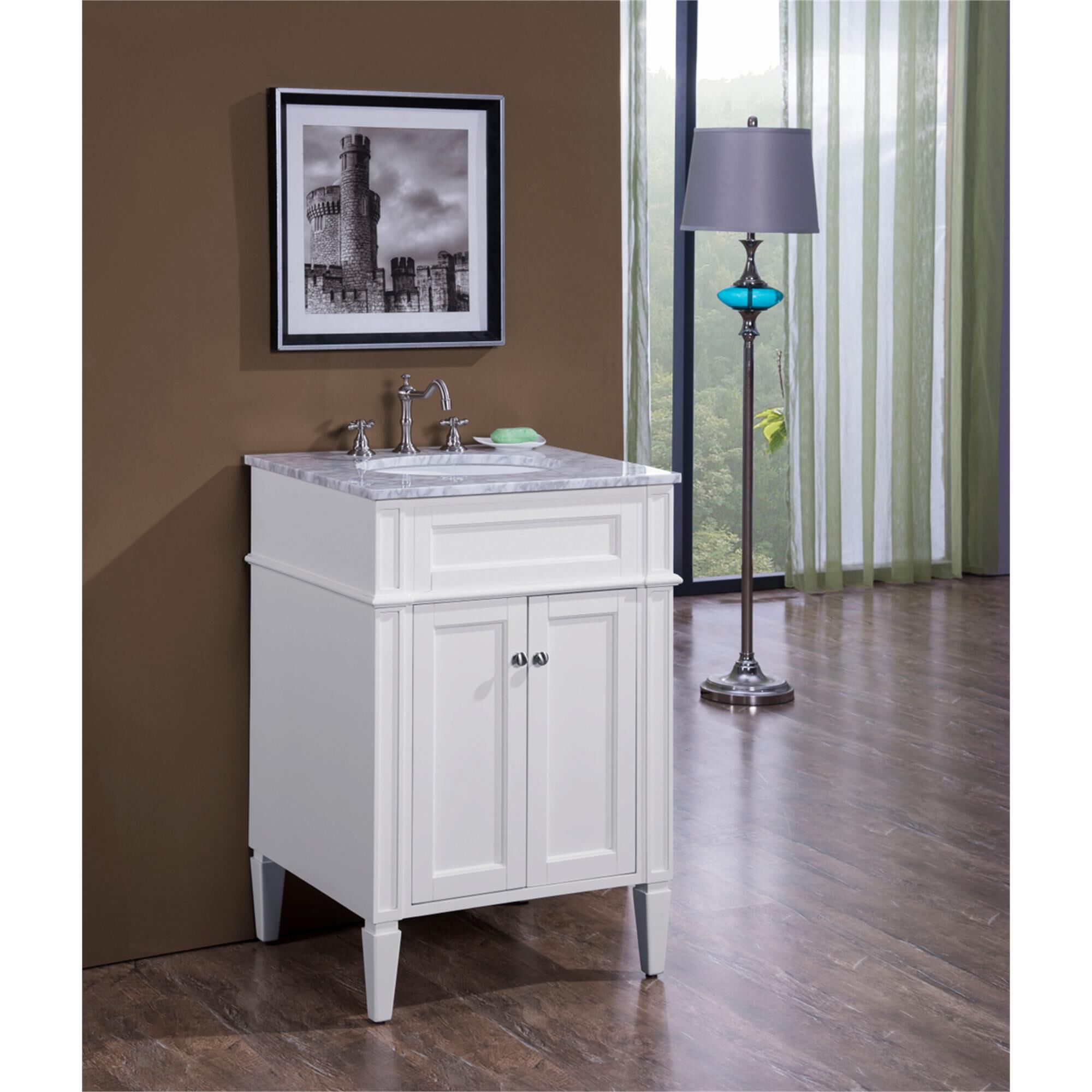 Shown in White finish