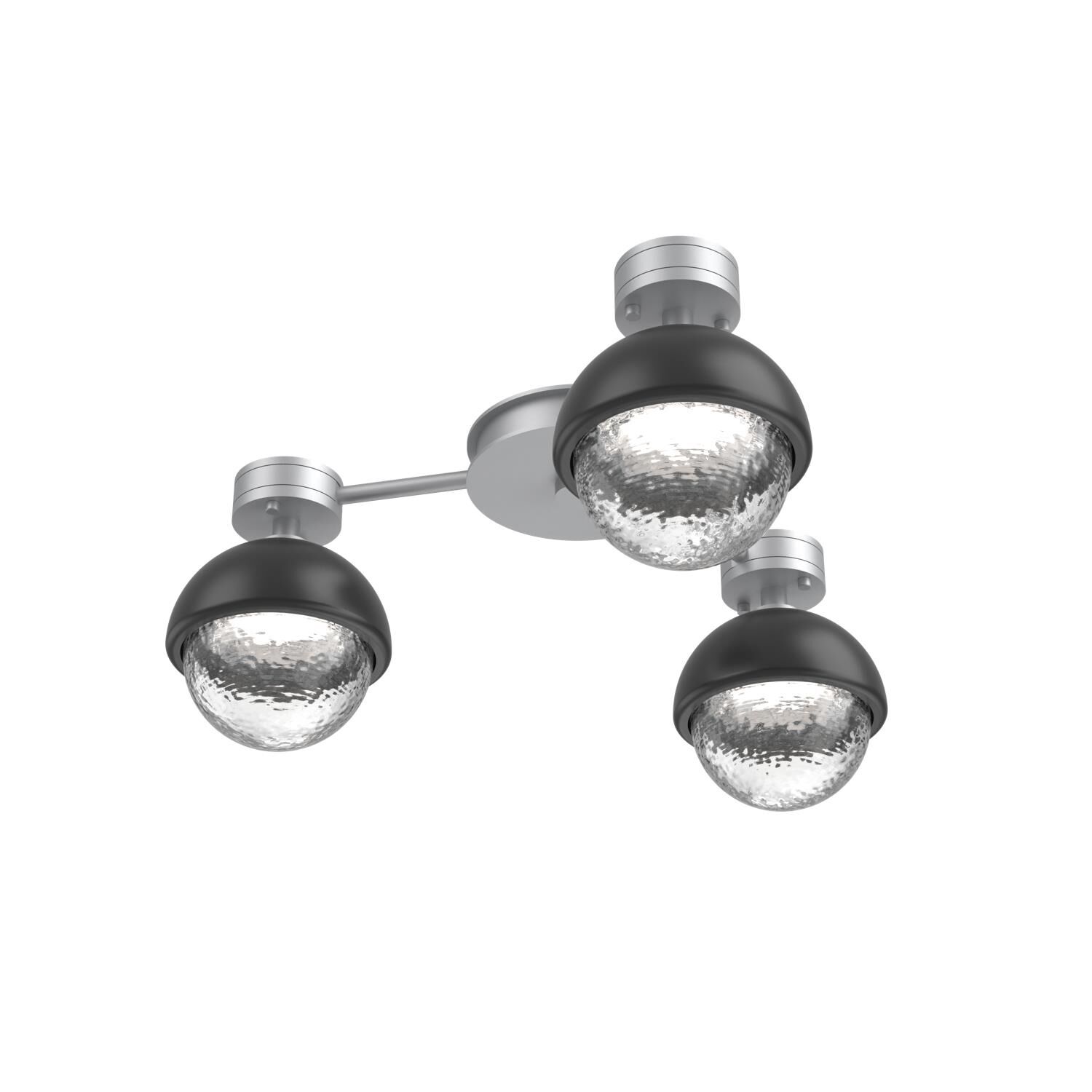 Shown in Classic Silver finish and Clear glass and Matte Black accent