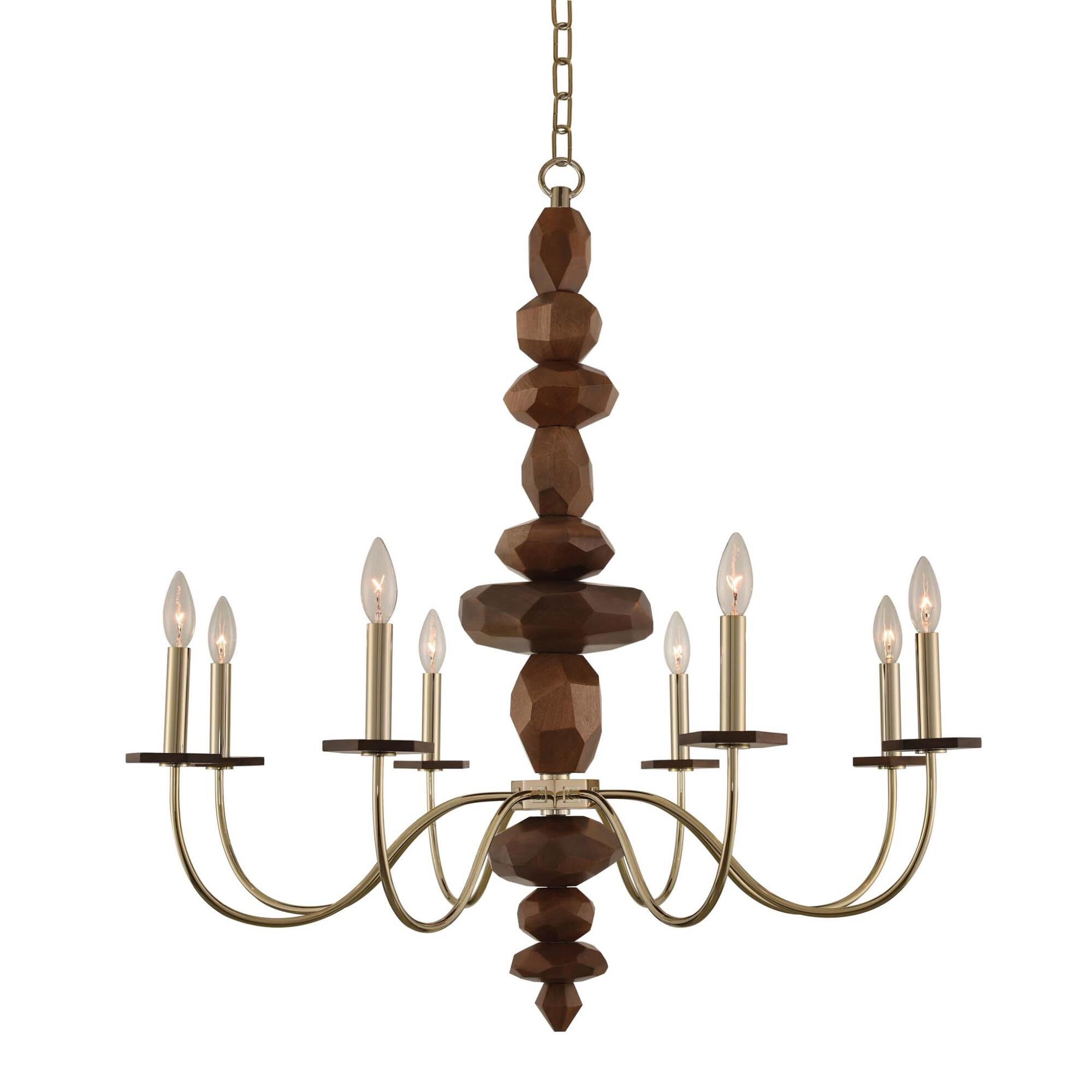 Lassen 34 Inch 8 Light Chandelier by Kalco Lighting