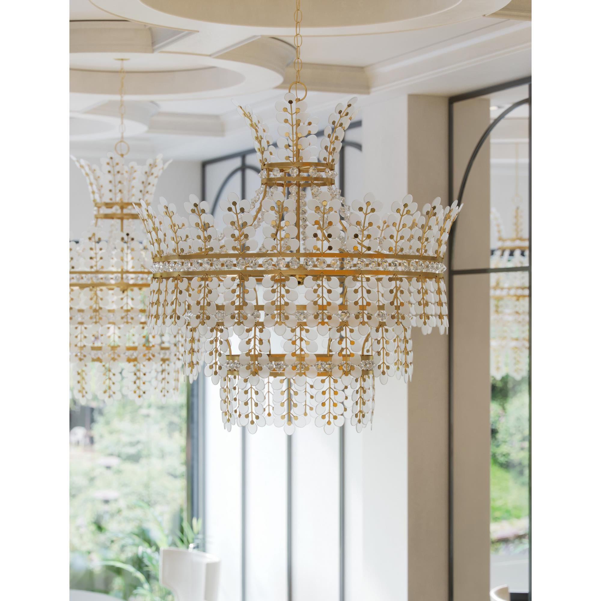 Shown in Frosted, Clear and Brass finish