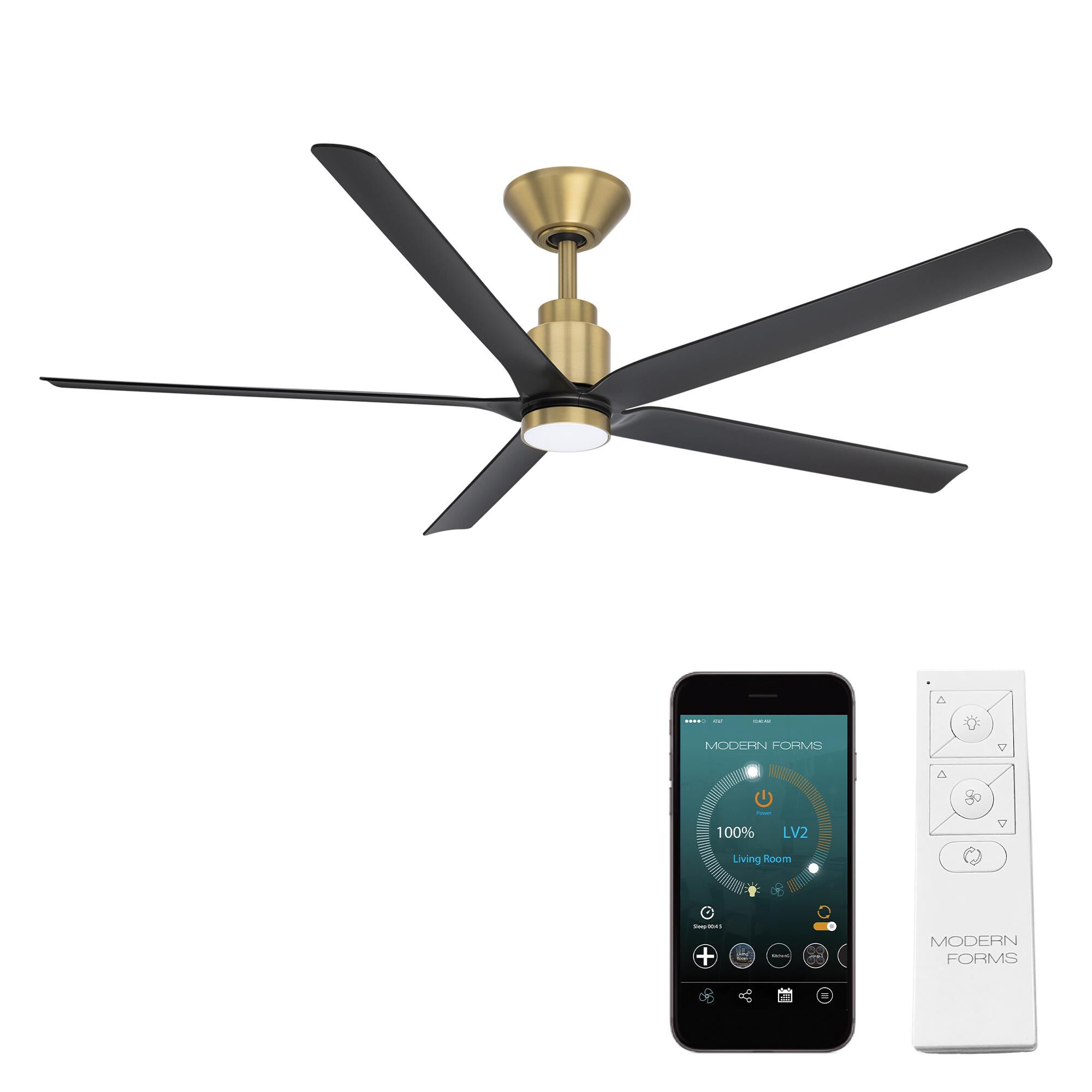 Smooth 56 Inch Ceiling Fan with Light Kit by Modern Forms
