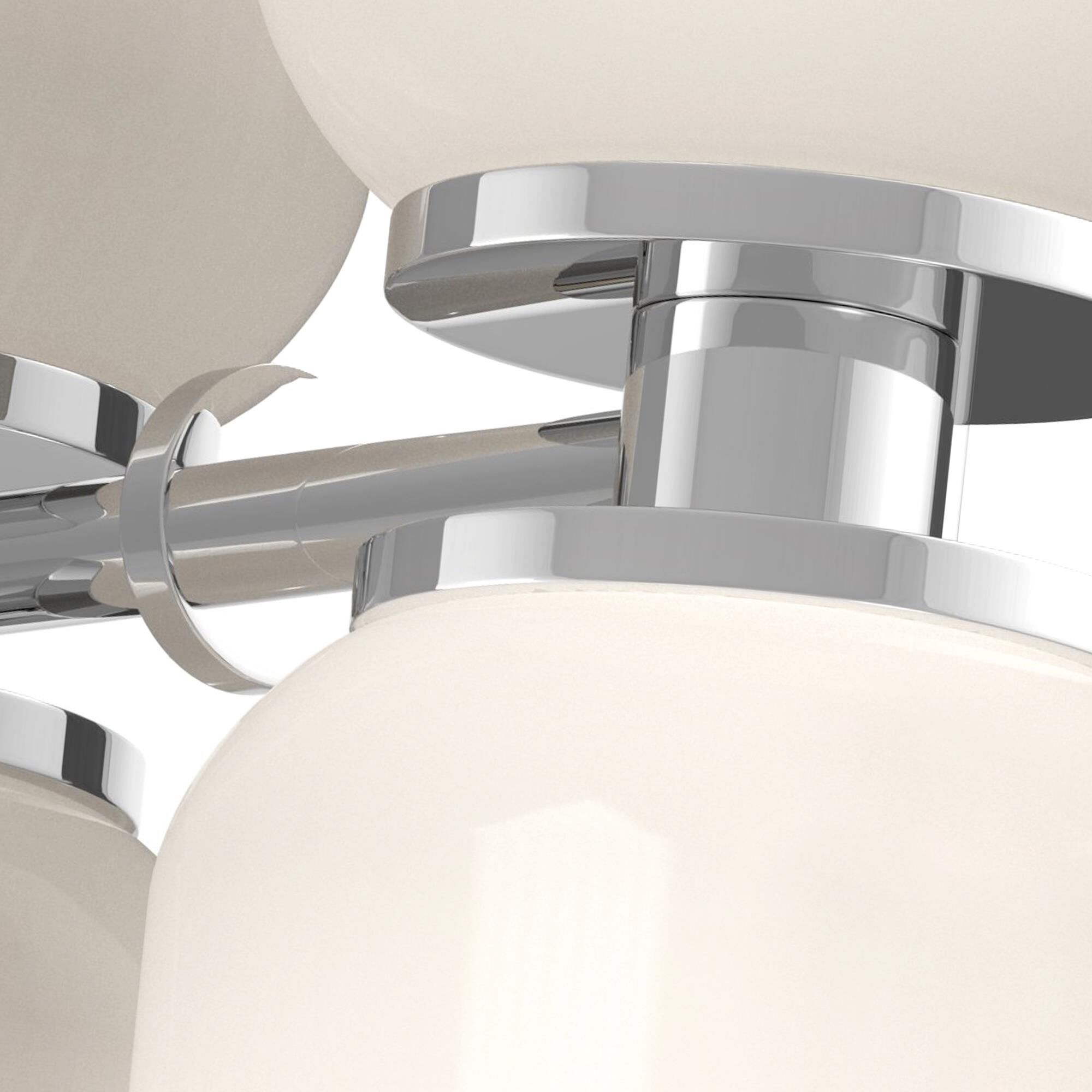 Shown in Chrome finish and Glossy Opal glass